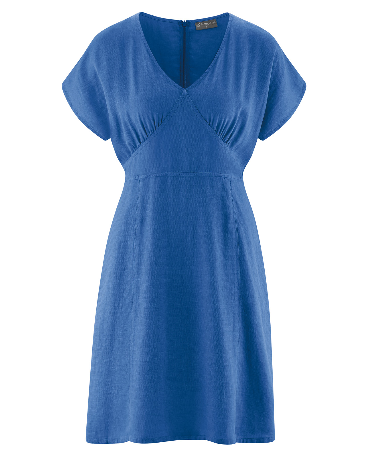 Hempage womens vegan Dress Sophisticated Summer Royal Blue