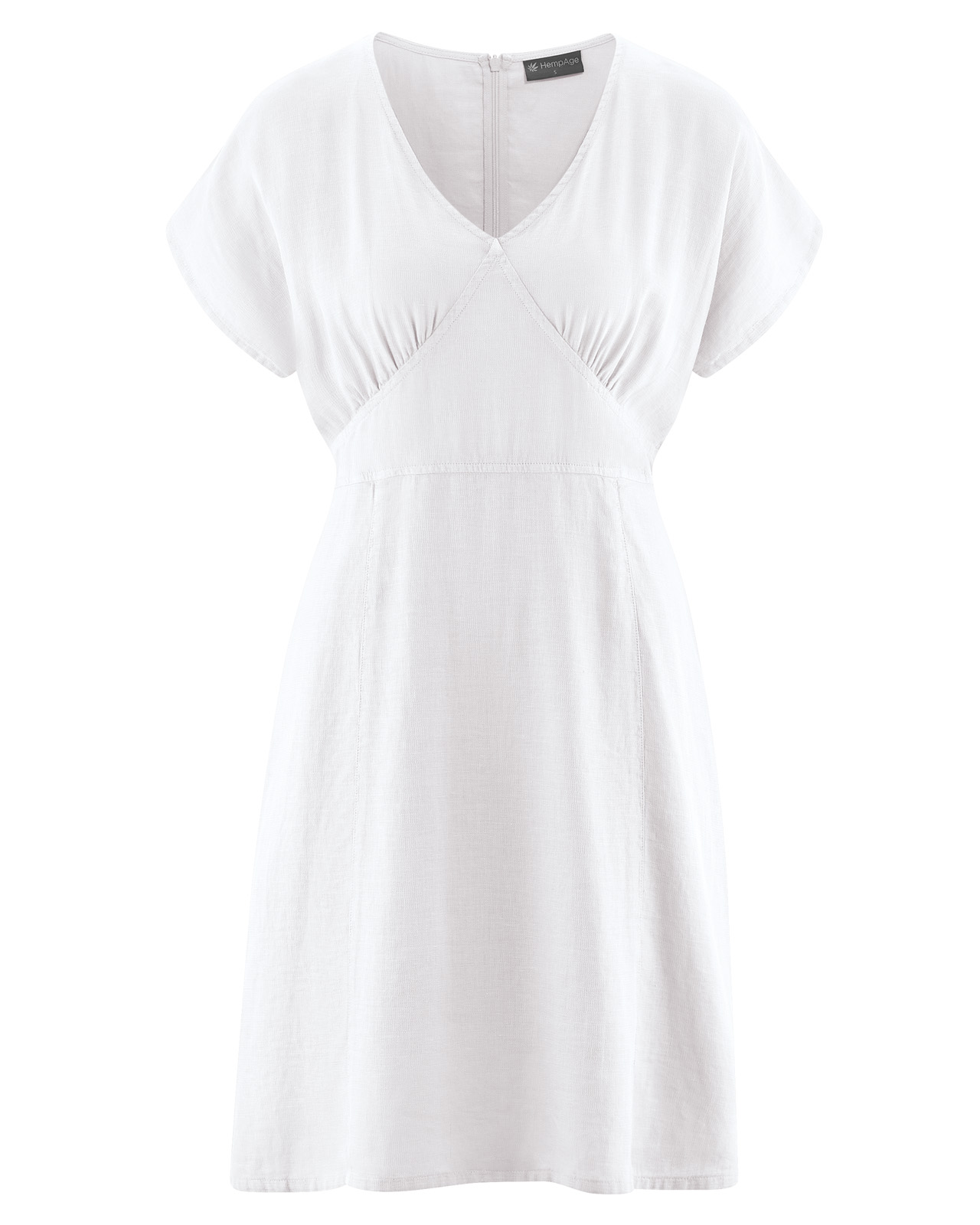 Hempage womens vegan Dress Sophisticated Summer White