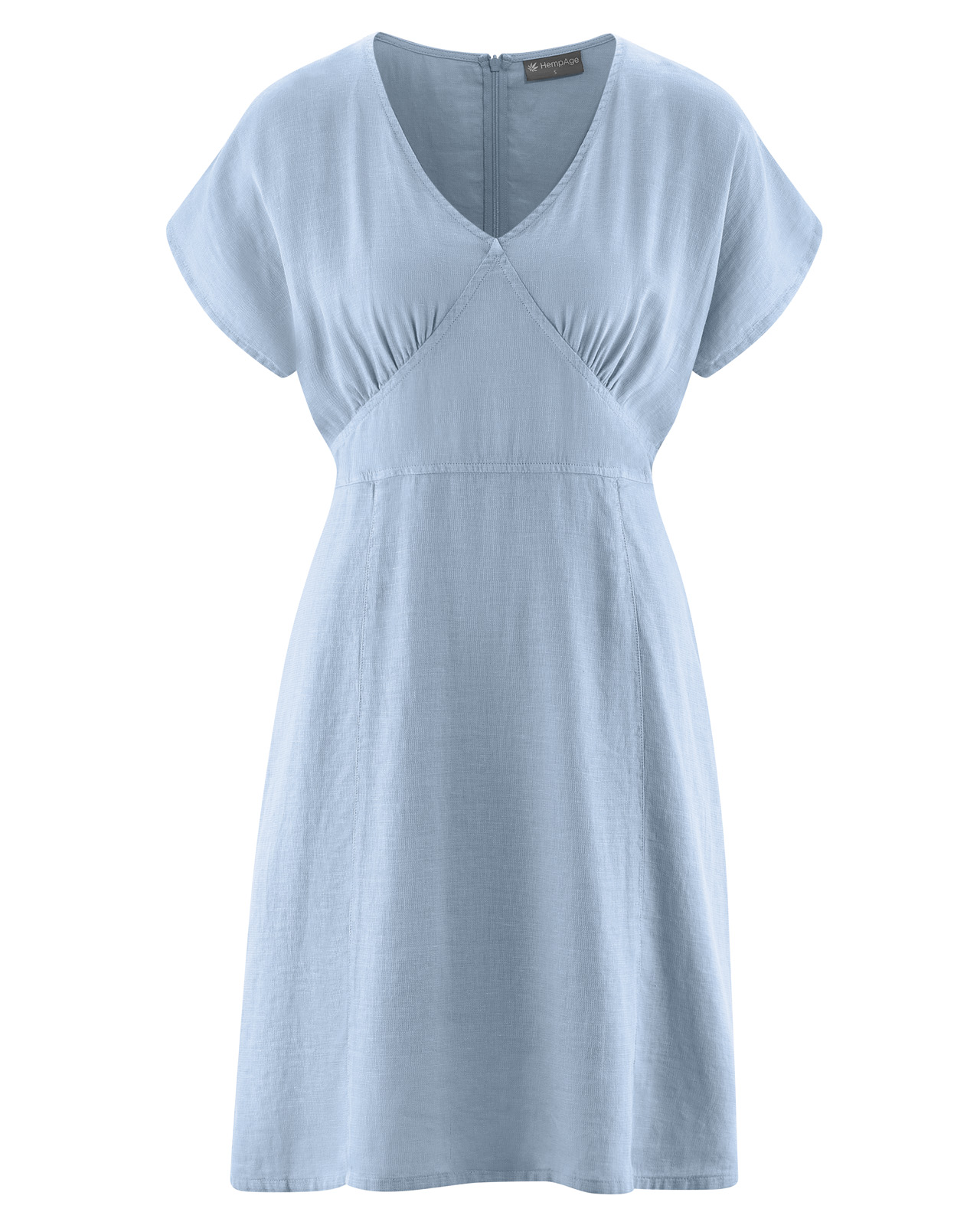 Hempage womens vegan Dress Sophisticated Summer Smoke Blue