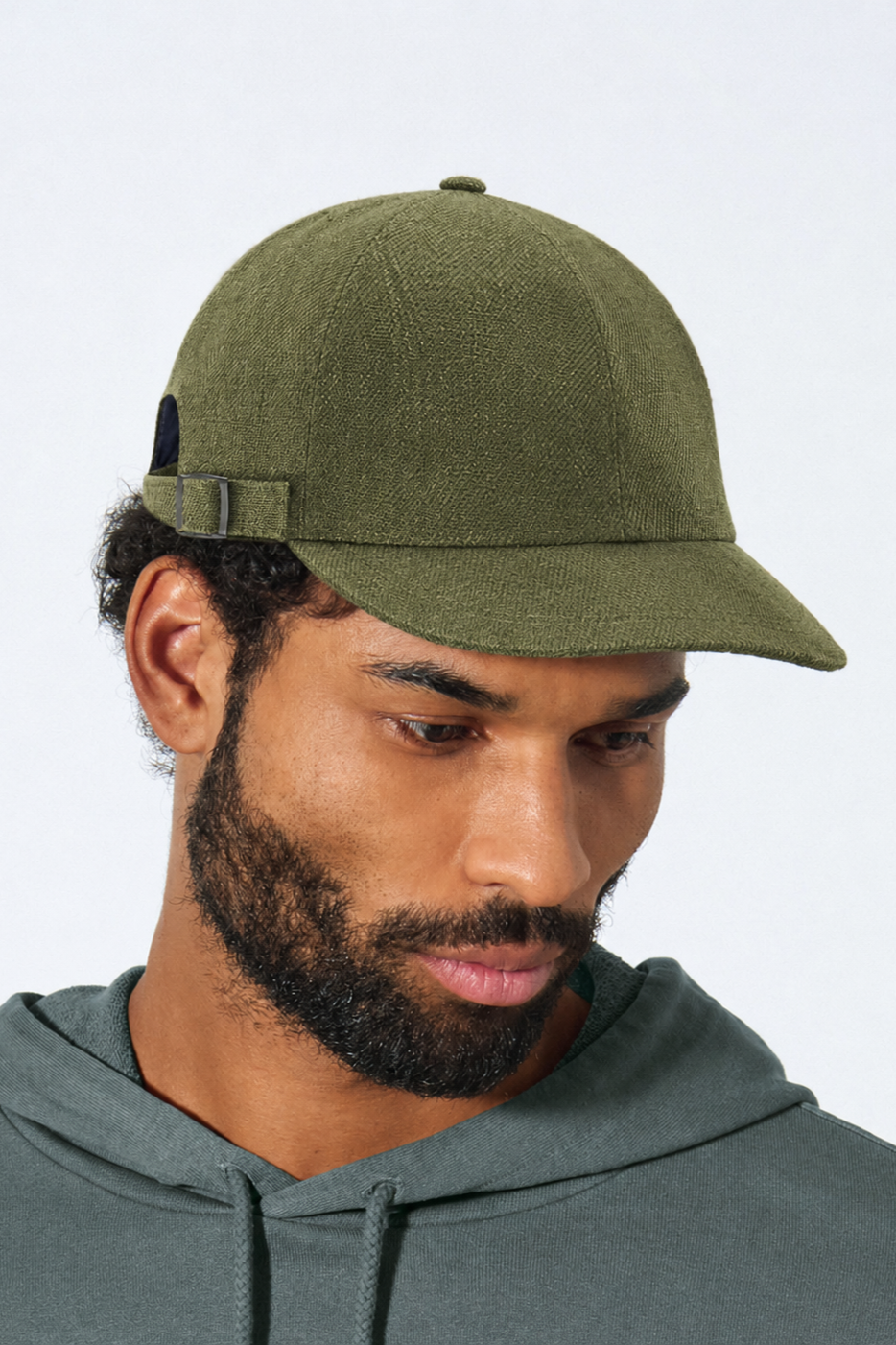 Hempage men vegan Baseball Cap Olive Green