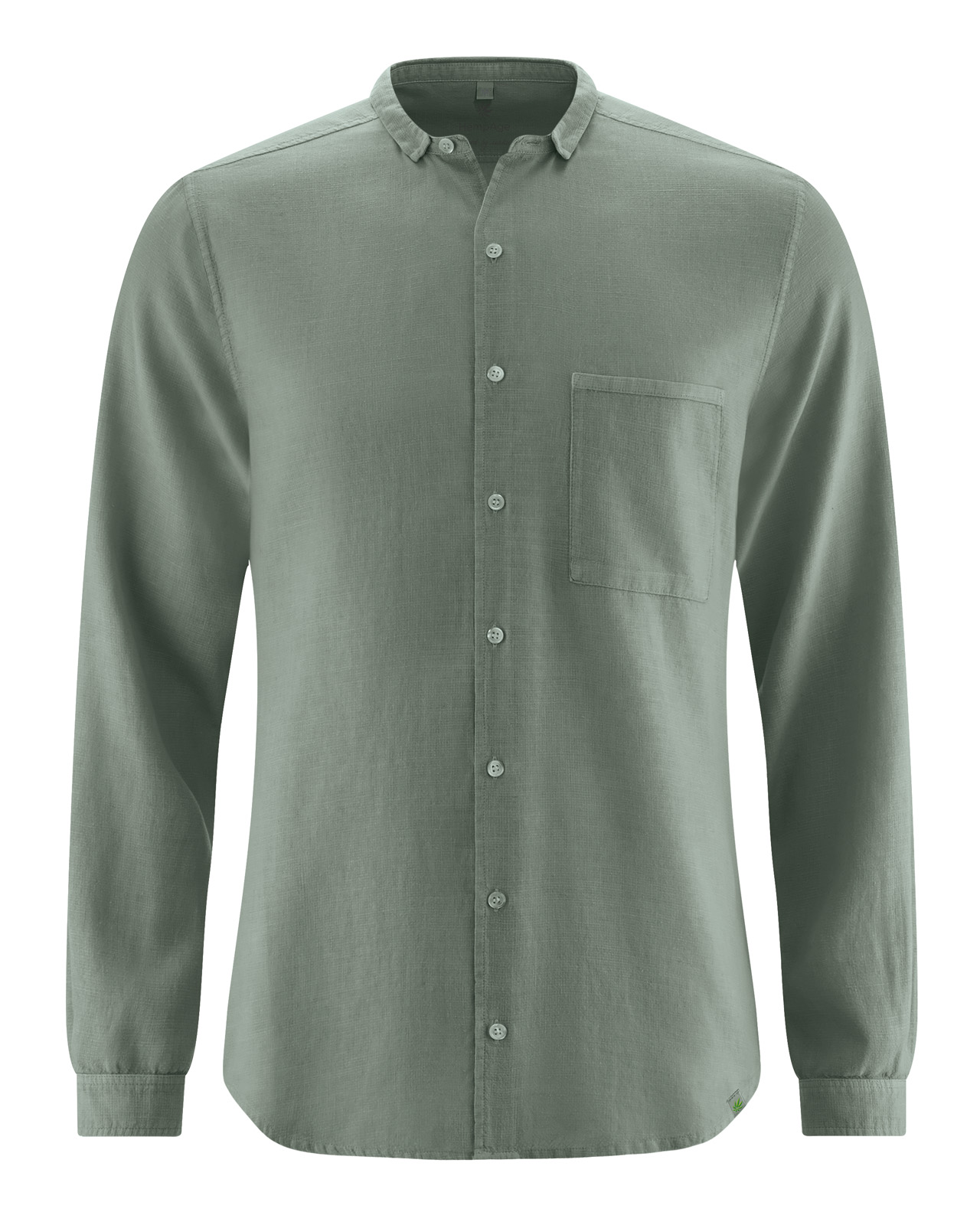Hempage men vegan Longsleeved Shirt Thyme Green