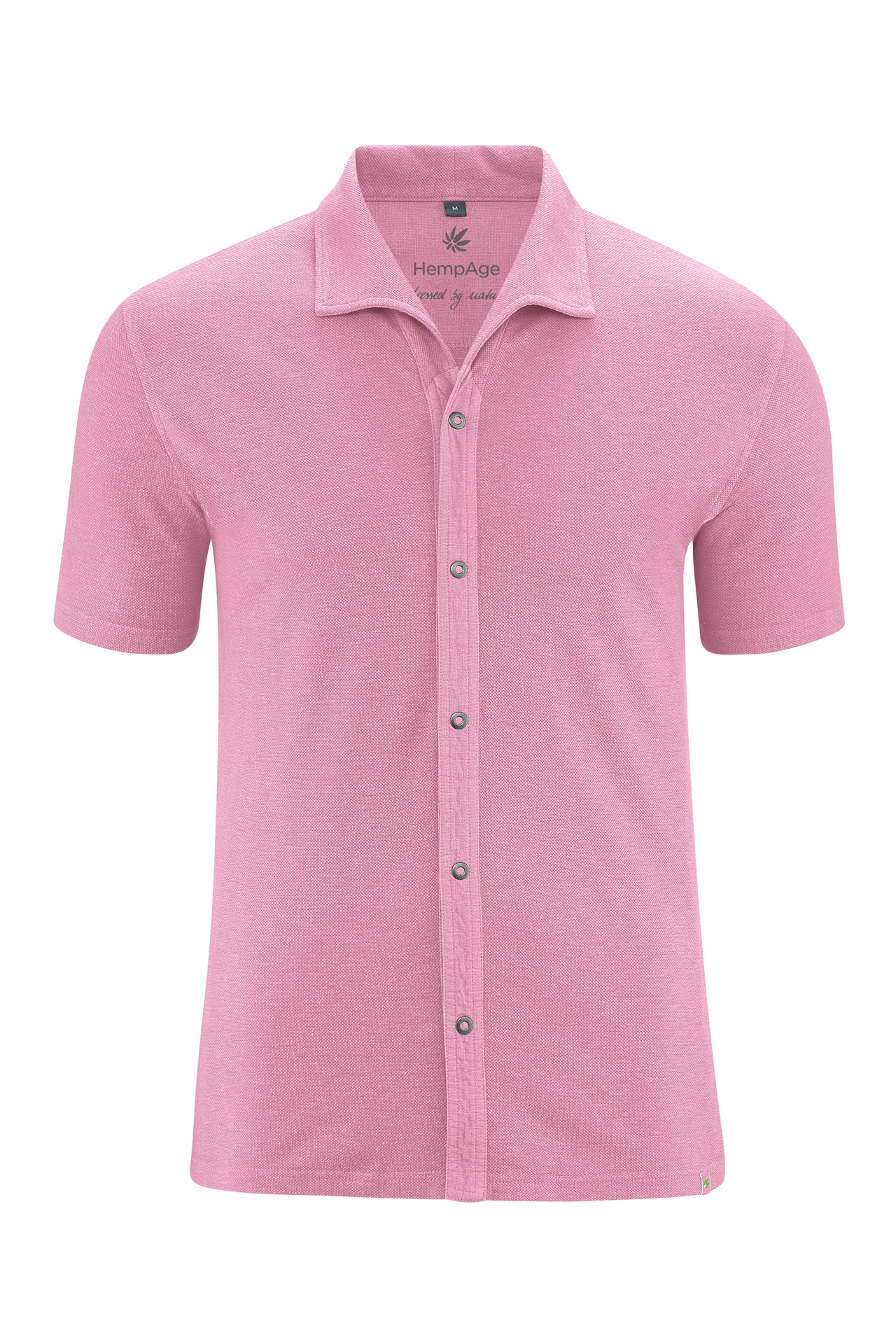 HempAge Herren vegan Jersey-Piqu&Atilde;&copy; Shirt In Rosa
