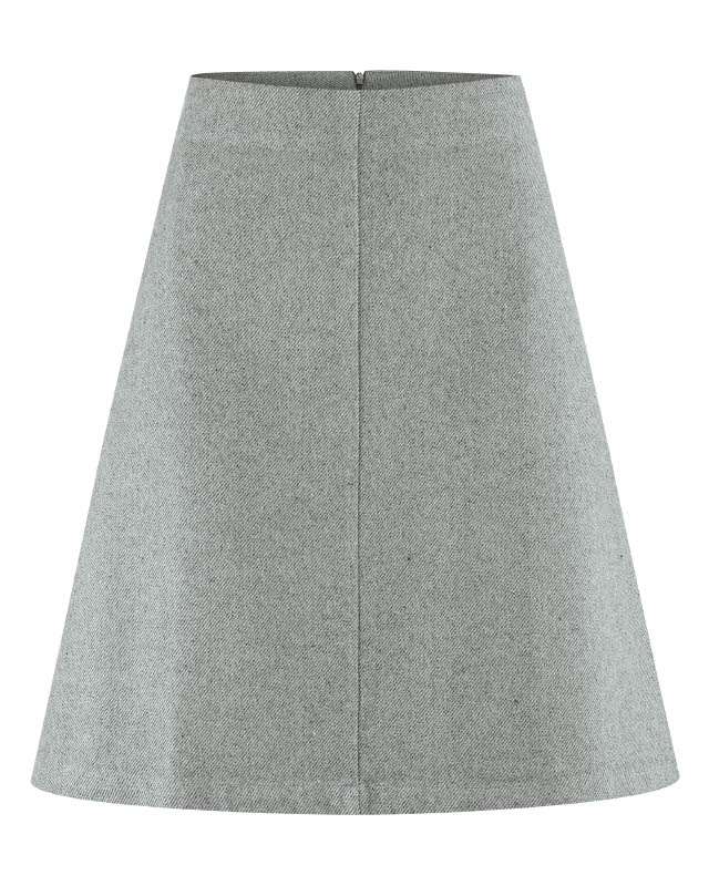 Hempage womens vegan Skirt A-Line Dark Grey