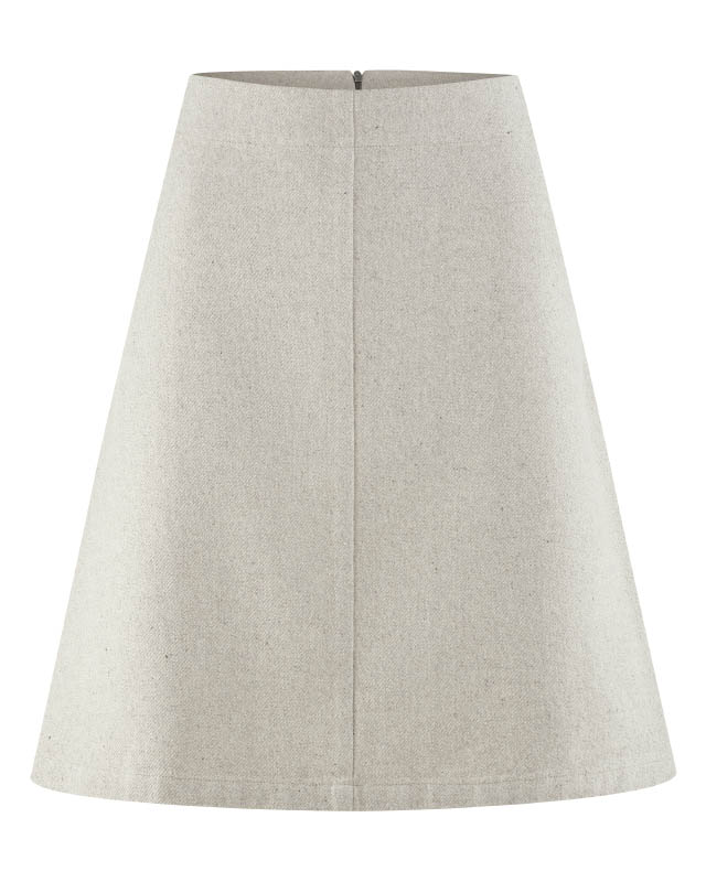 Hempage womens vegan Skirt A-Line Natural