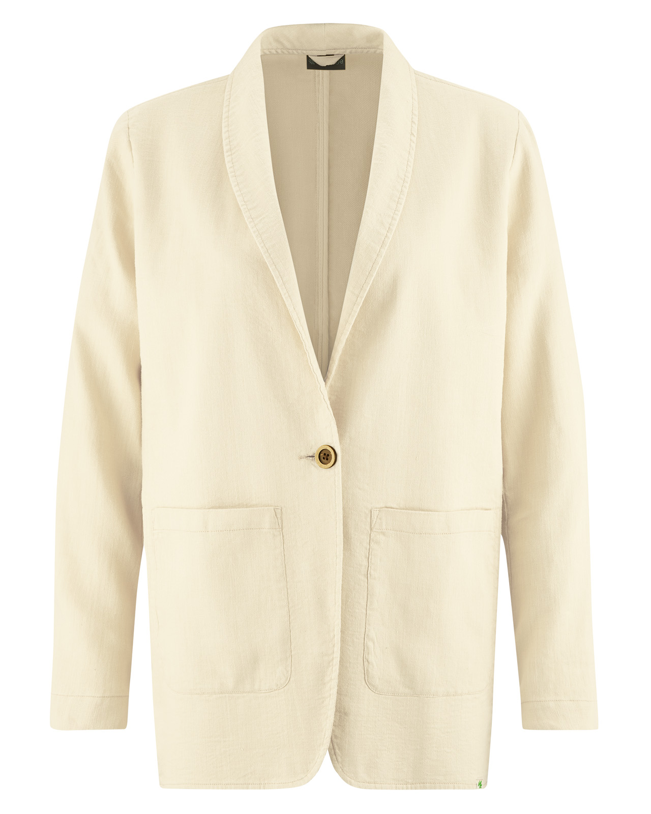Hempage womens vegan Blazer Oversized Natural