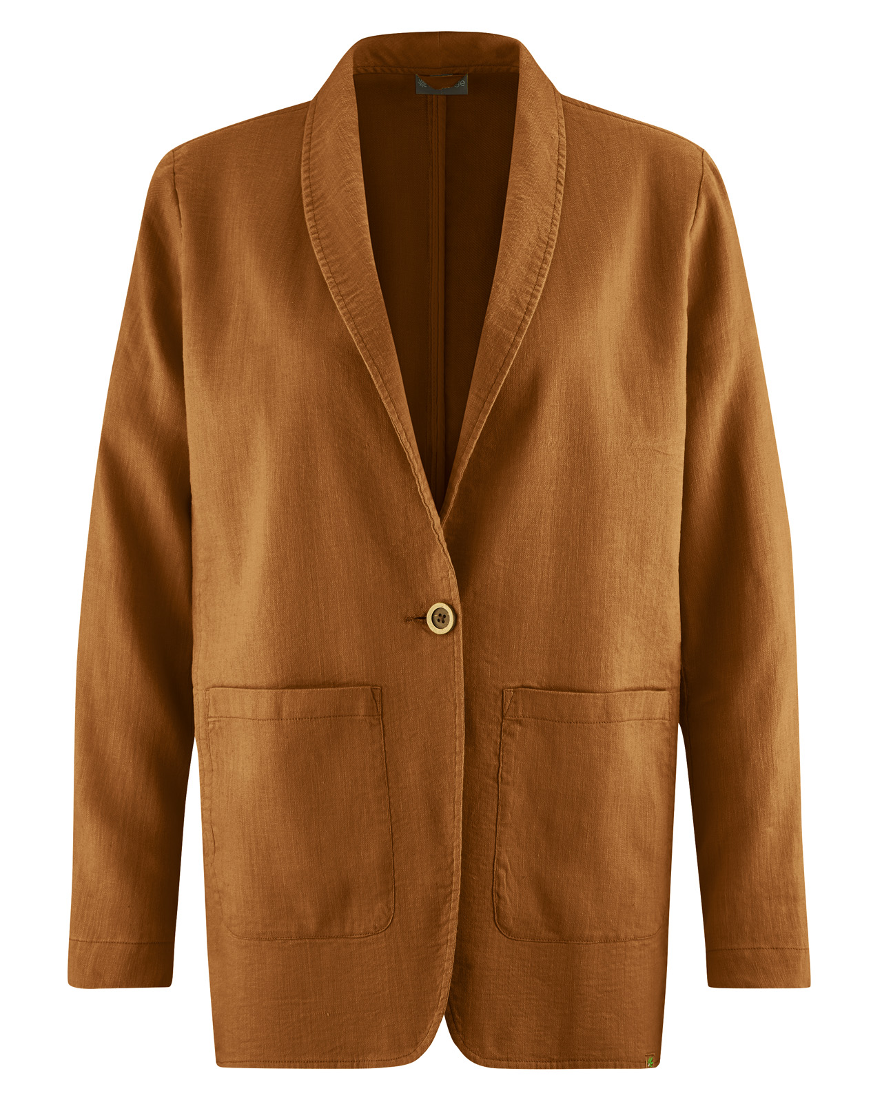Hempage womens vegan Blazer Oversized Almond