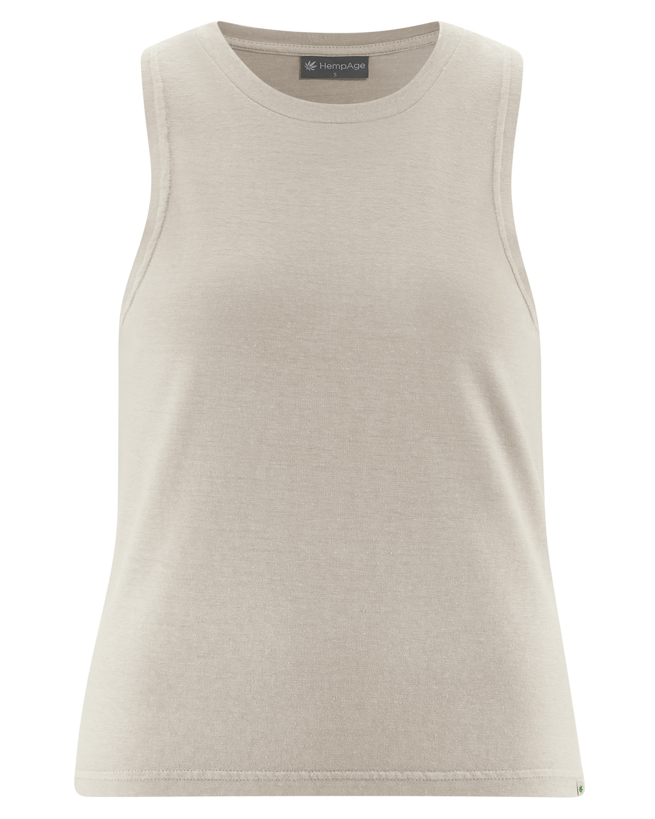 Hempage womens vegan Crop Top Thistle Beige