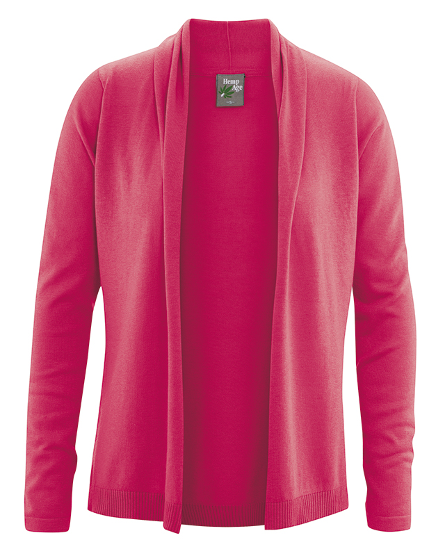Hempage womens vegan Cardigan Lightweight Tomato Red