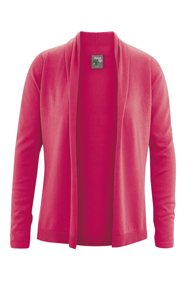 Hempage Damen vegan Leichte Strickjacke In Tomatenrot