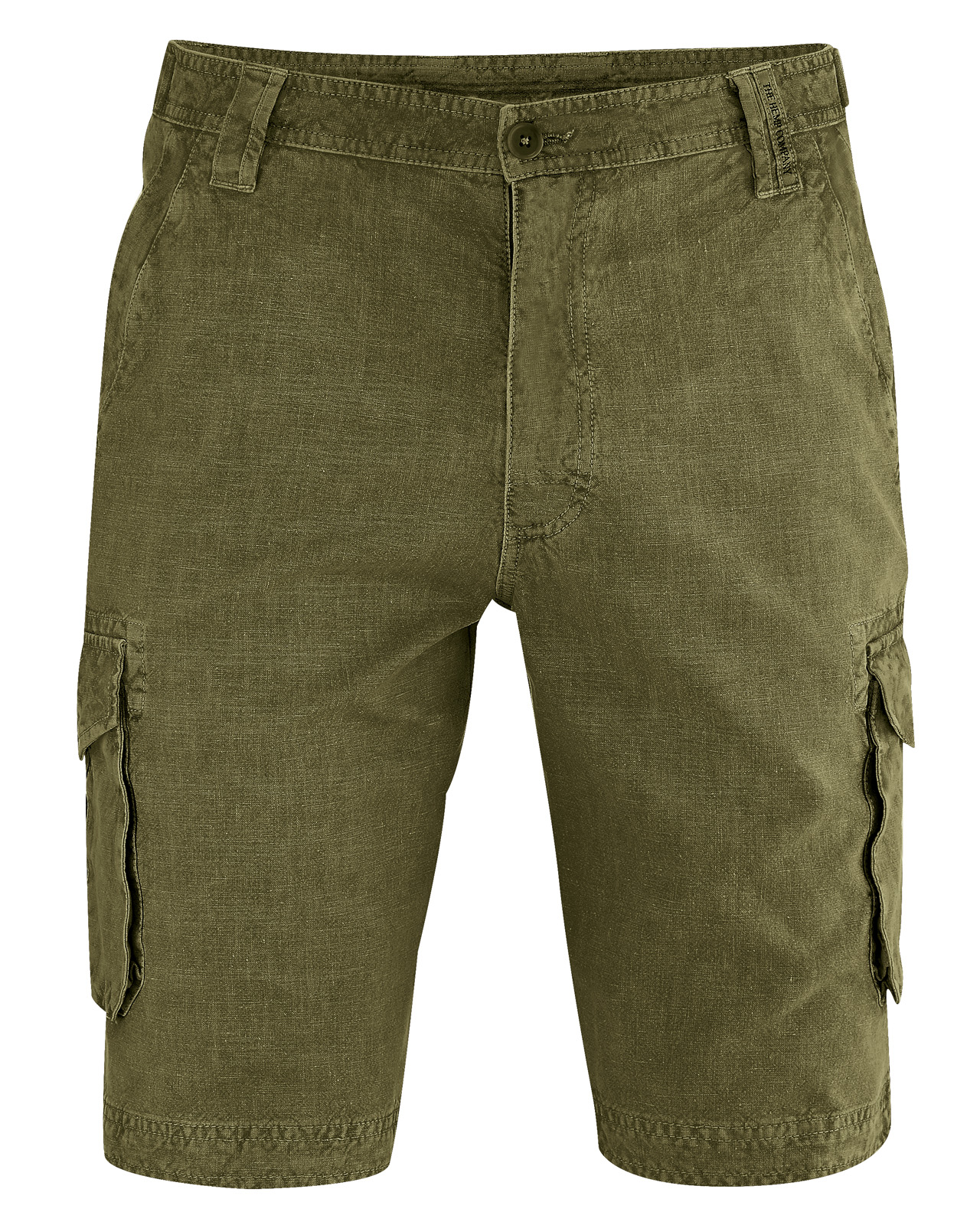 Hempage men vegan Cargo Shorts Peat Brownish Green