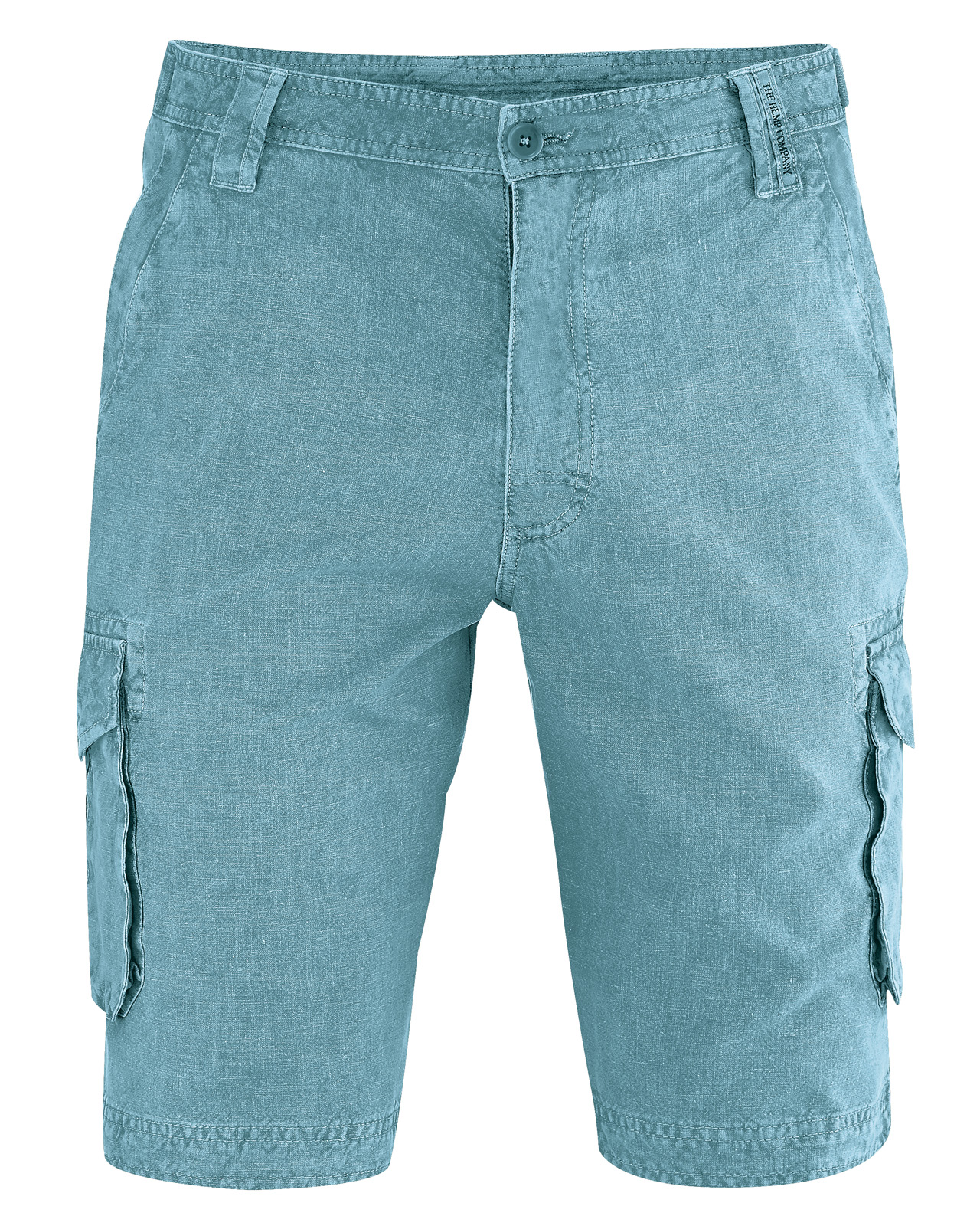 Hempage men vegan Cargo Shorts Wave Blue