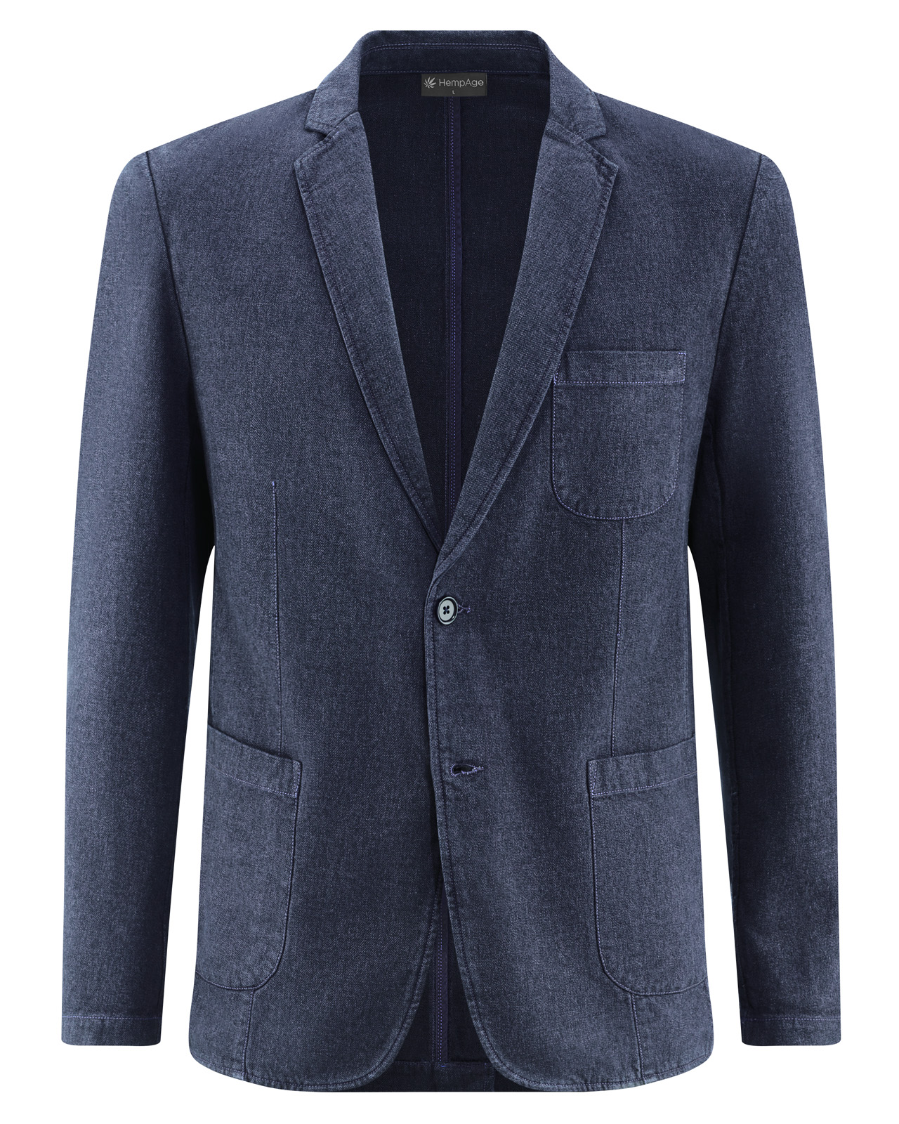 Hempage men vegan Blazer Twill Navy
