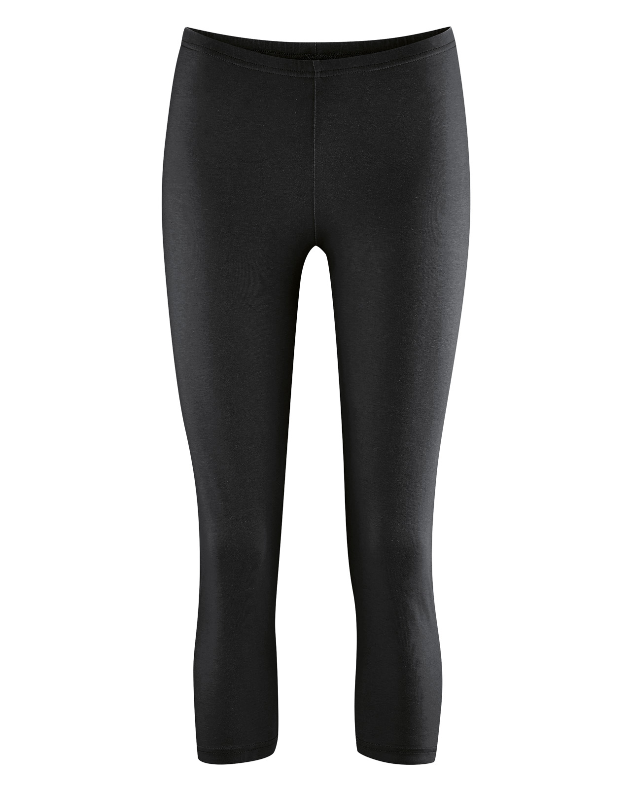 Hempage womens vegan Leggings 7/8 Length Black