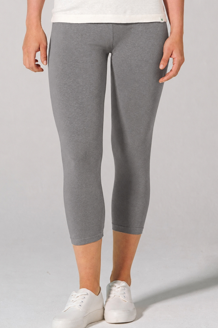 Hempage womens vegan Leggings 7/8 Length Taupe