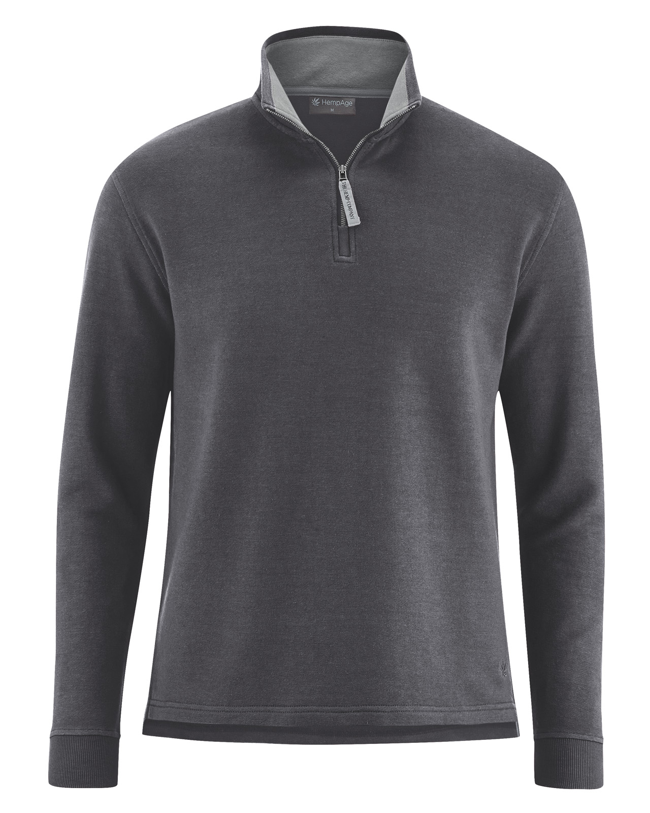 Hempage men vegan Sweatshirt Anthracite