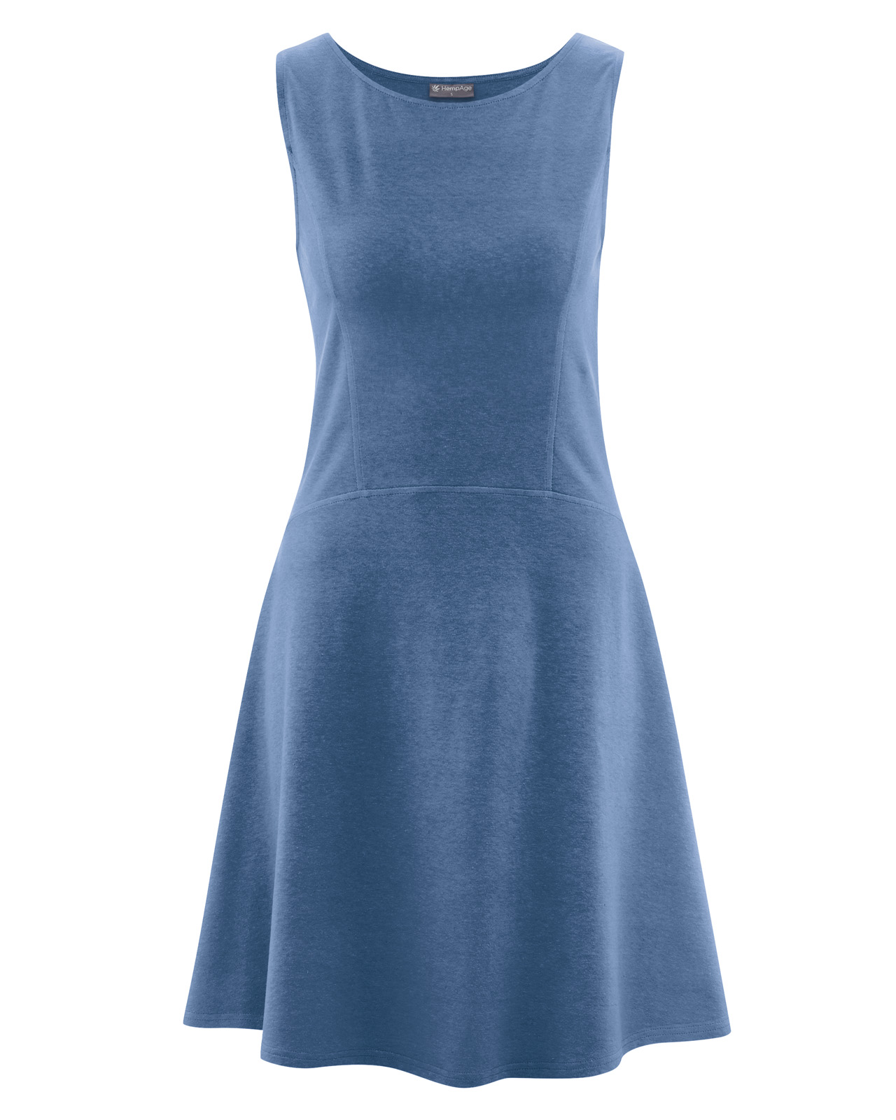 Hempage womens vegan Dress Jersey Summer Blueberry