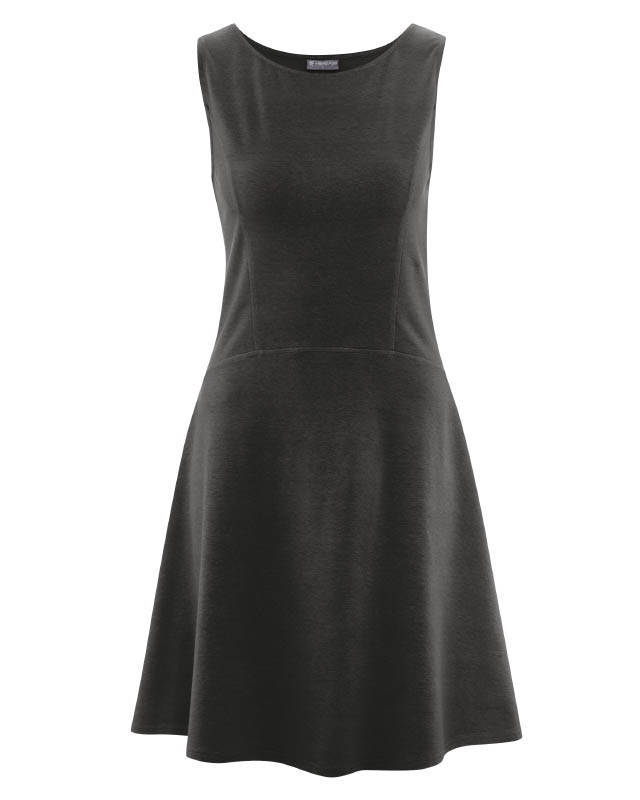 Hempage womens vegan Dress Jersey Summer Black