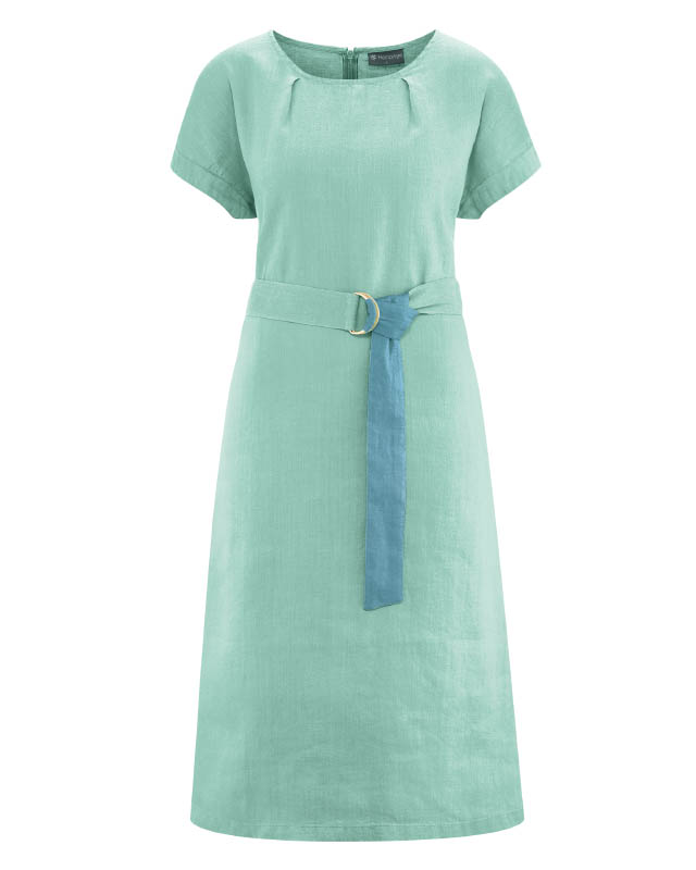 Hempage womens vegan Midi Dress Timeless Sage Green