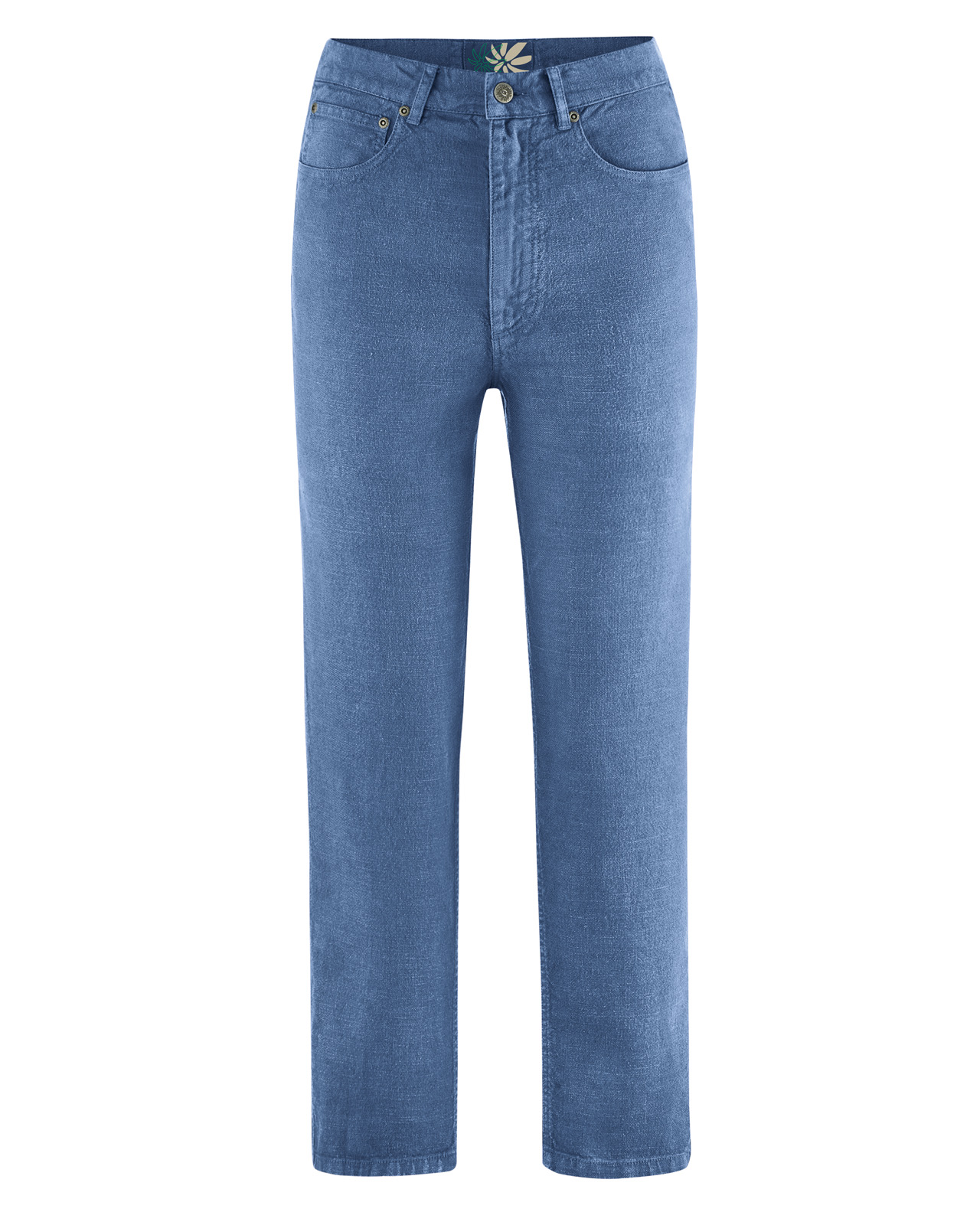 Hempage womens vegan Jeans High Rise Blueberry