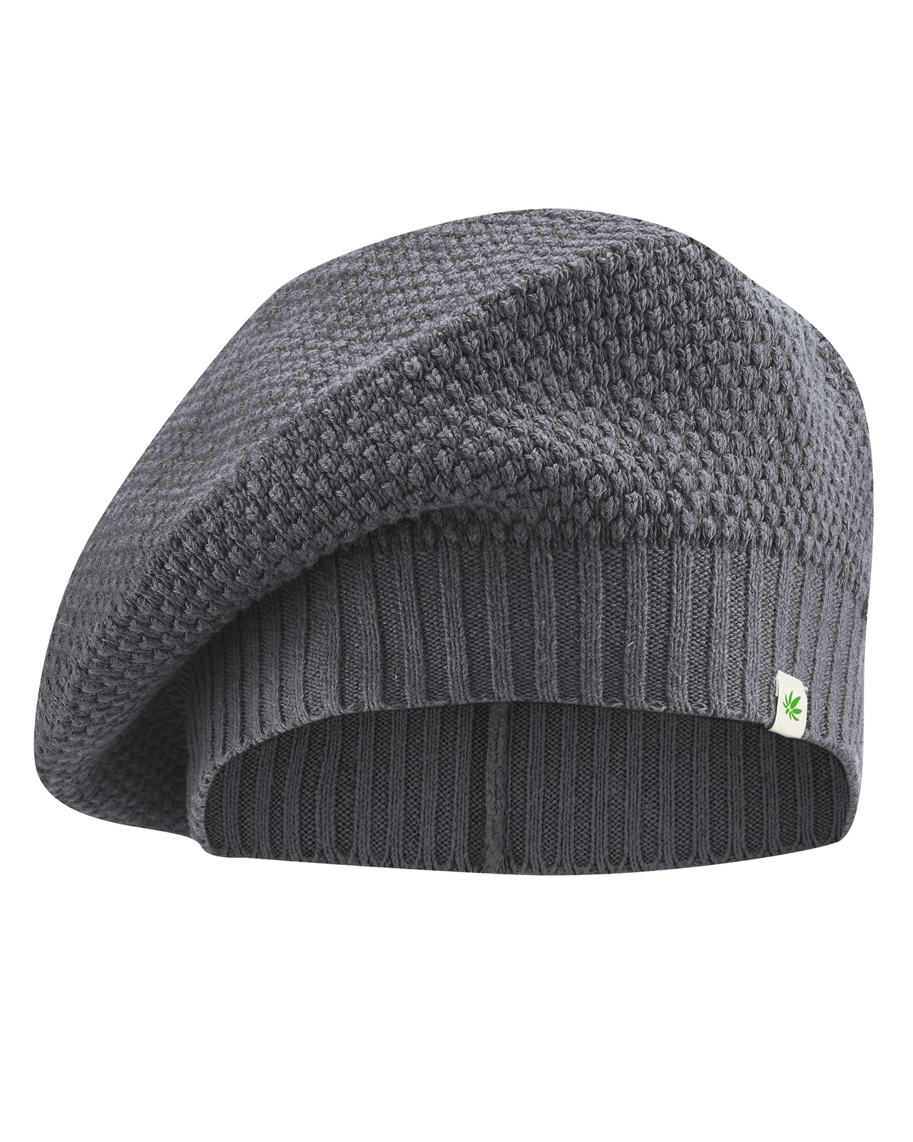 Hempage womens vegan Beret Fine Anthracite