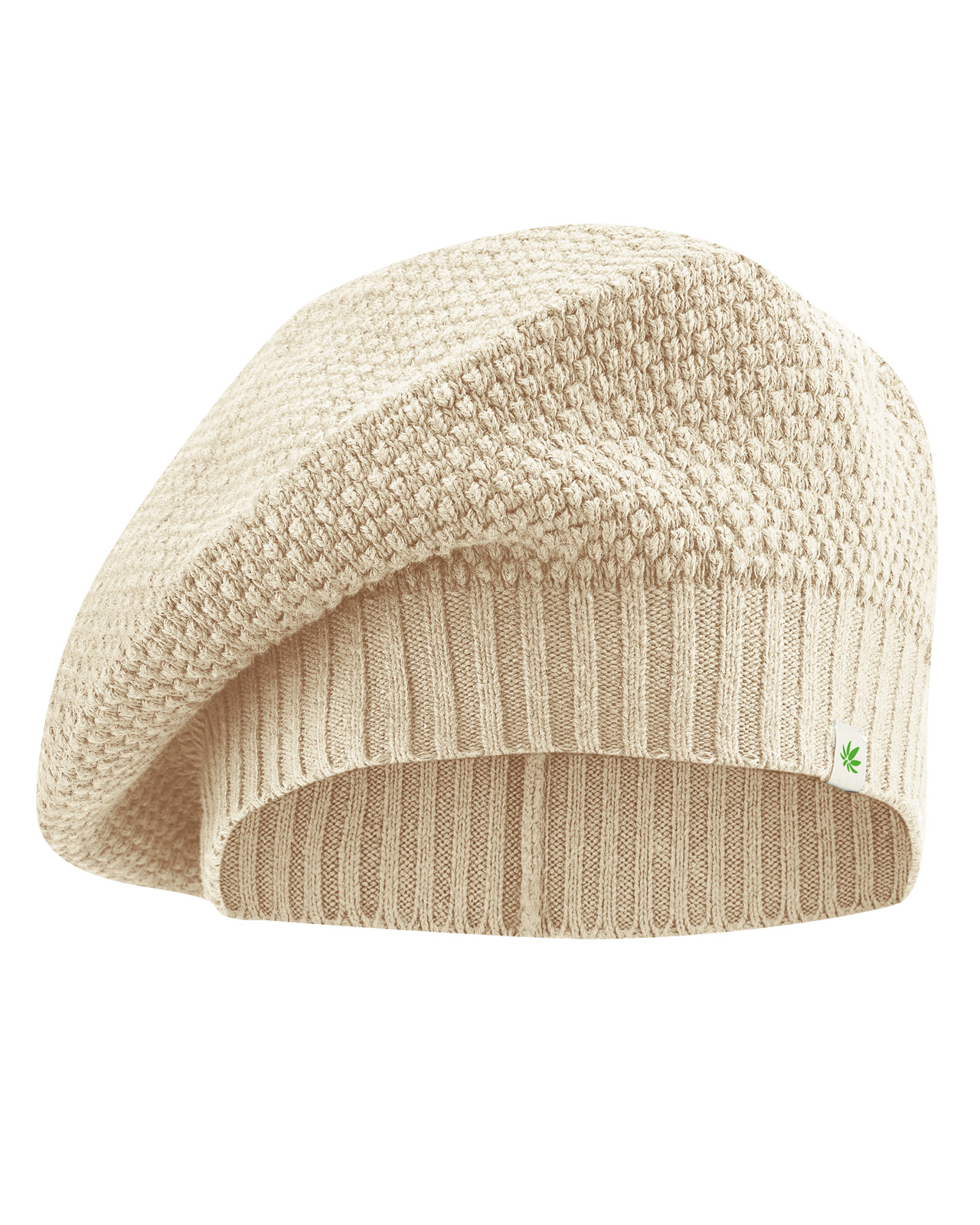 Hempage womens vegan Beret Fine Natural