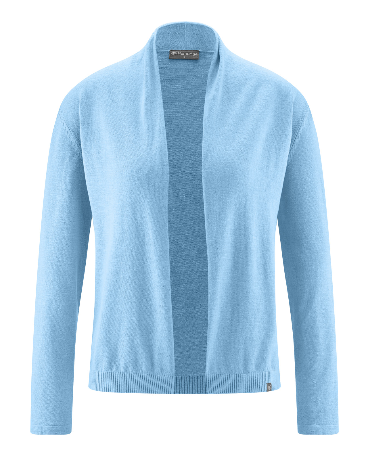 Hempage womens vegan Cardigan With Shawl Collar Glacier