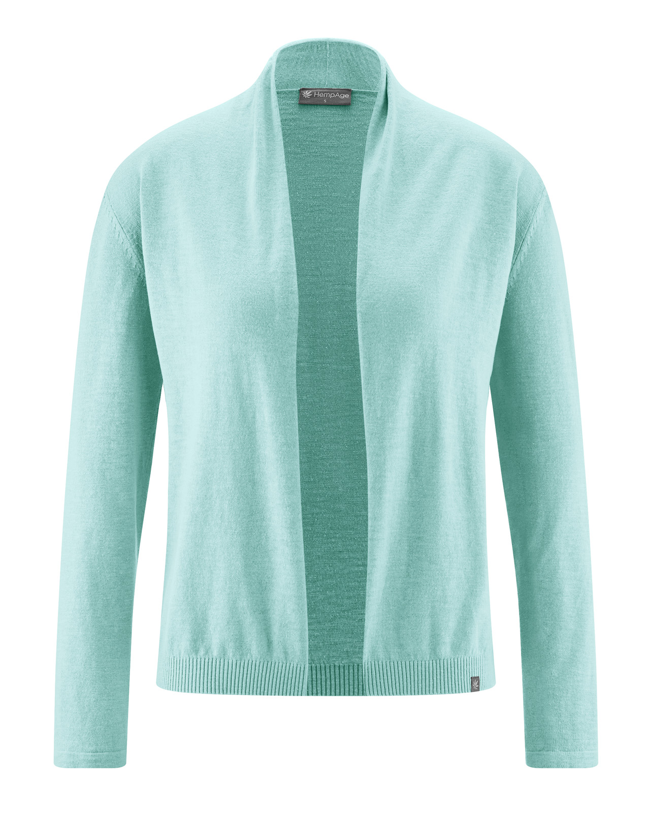 Hempage womens vegan Cardigan With Shawl Collar Lake