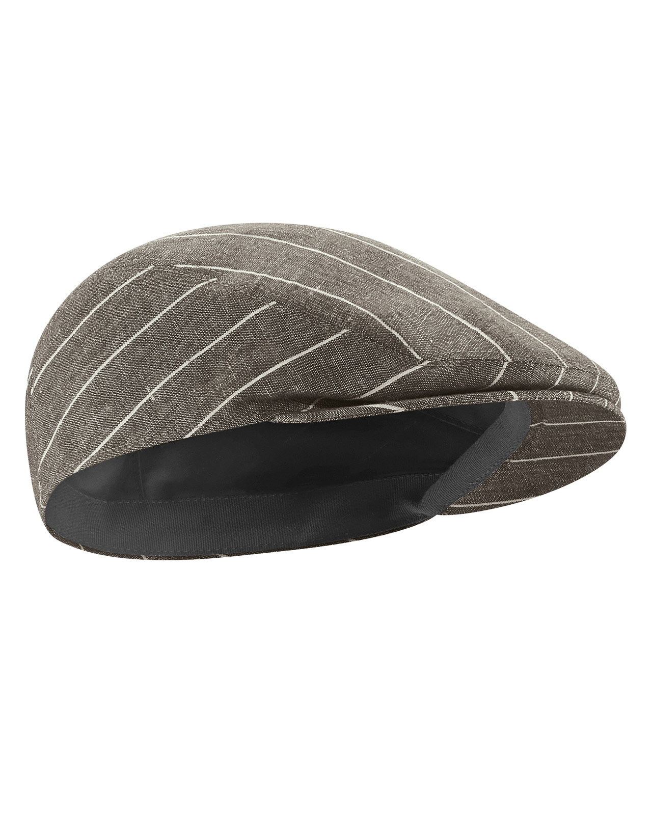 Hempage men vegan Flat Cap Striped Asphalt Grey