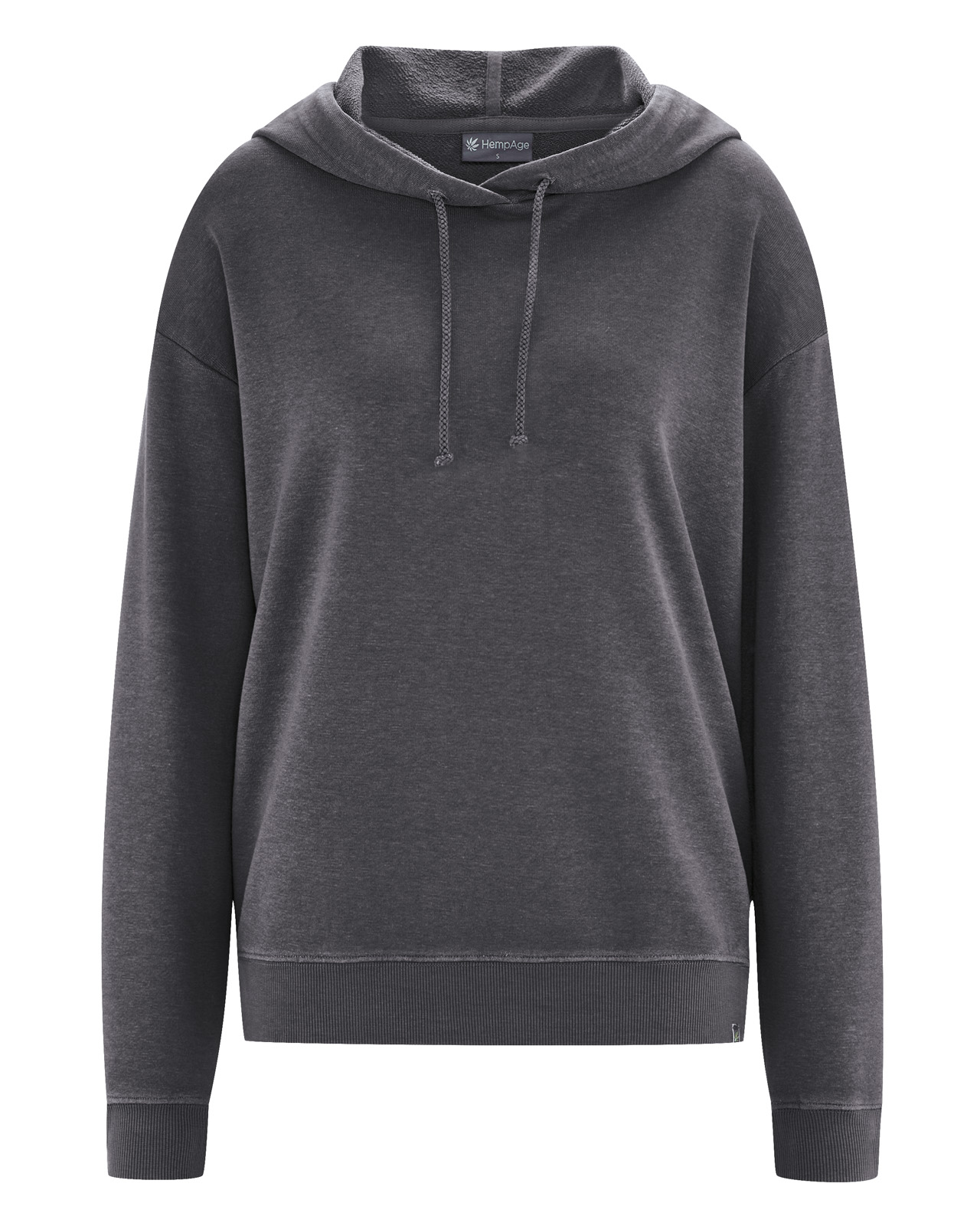 Hempage womens vegan Hoodie Comfortable Anthracite