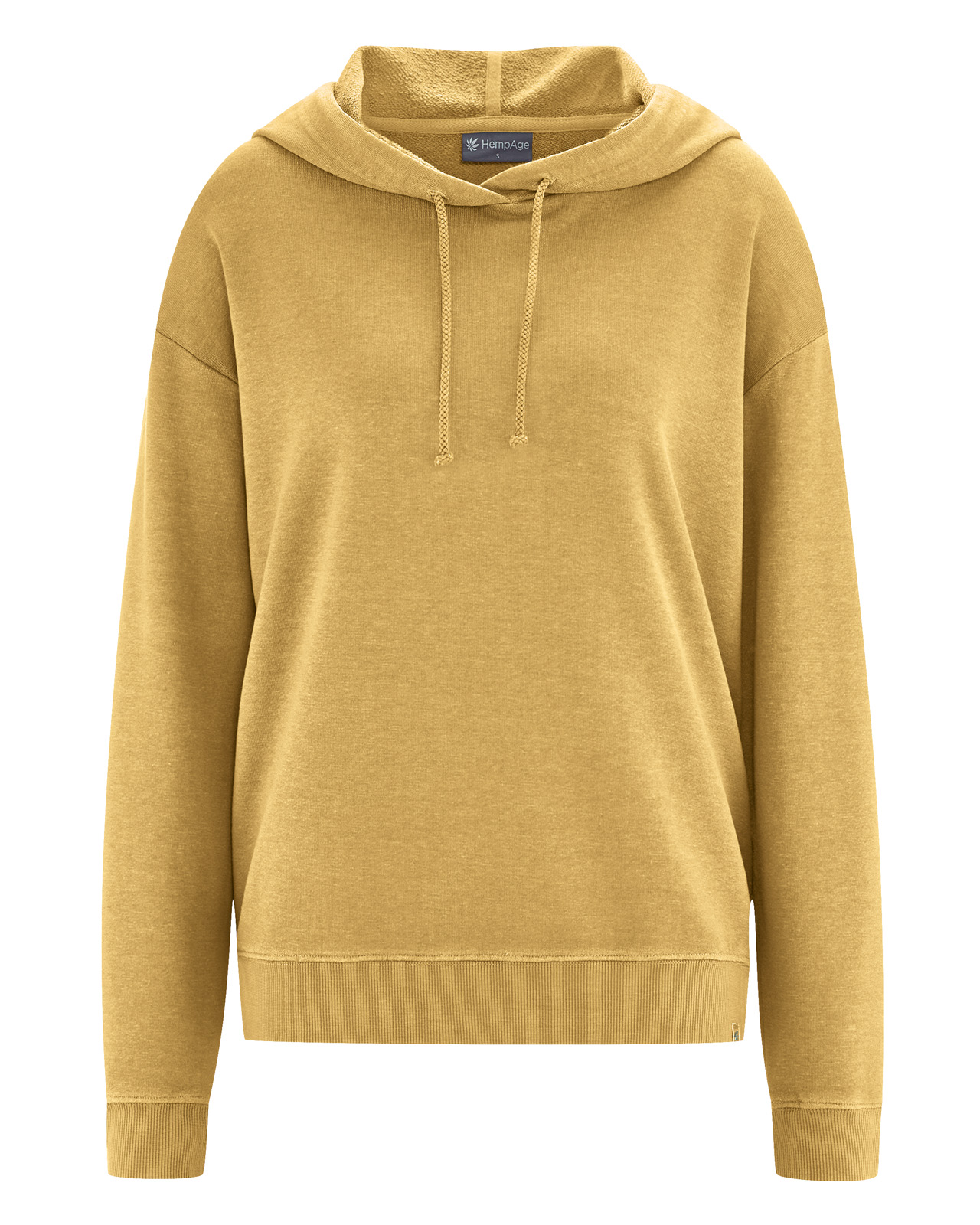 Hempage womens vegan Hoodie Comfortable Dijon Yellow