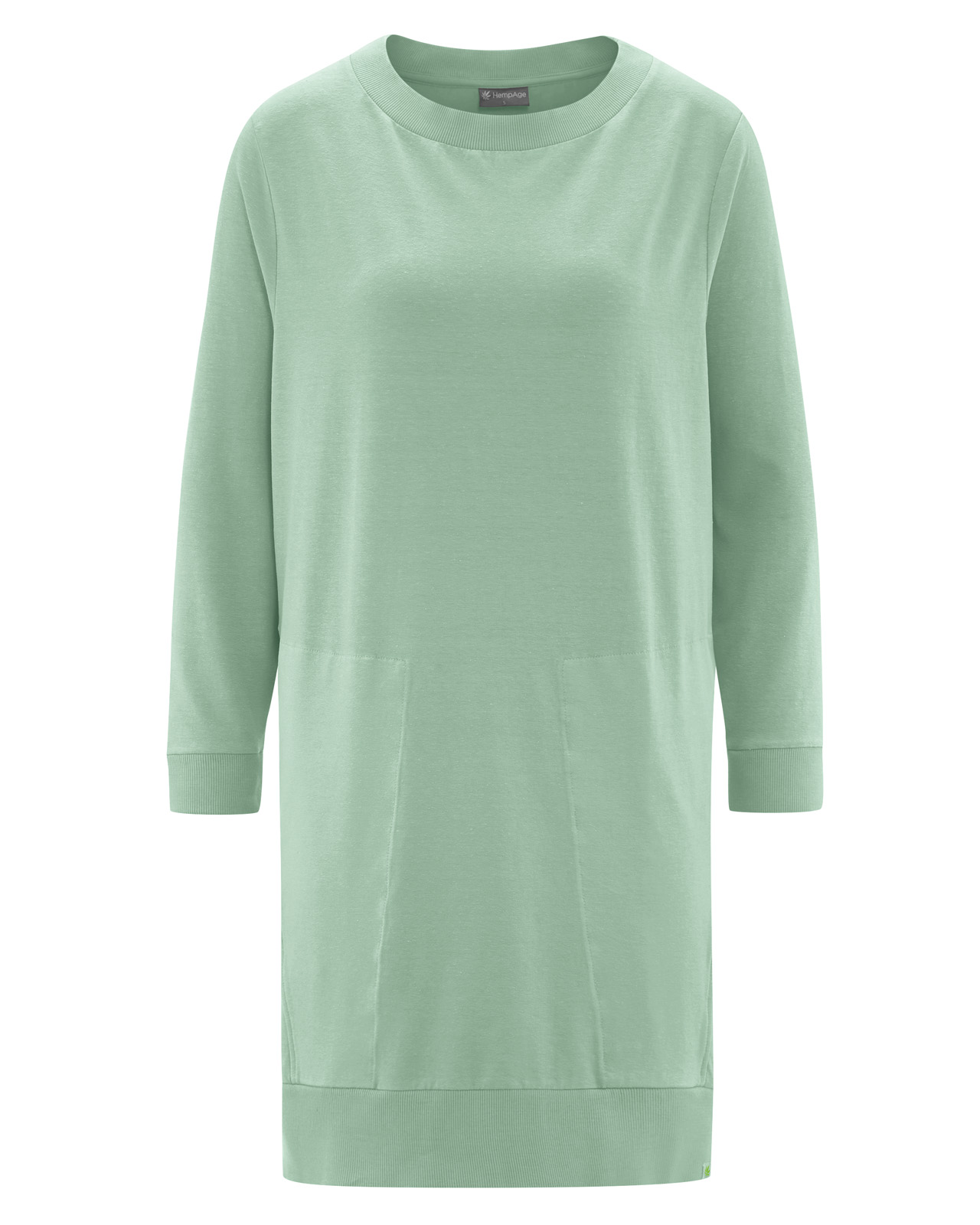 Hempage womens vegan Dress Sweatshirt Menta Green