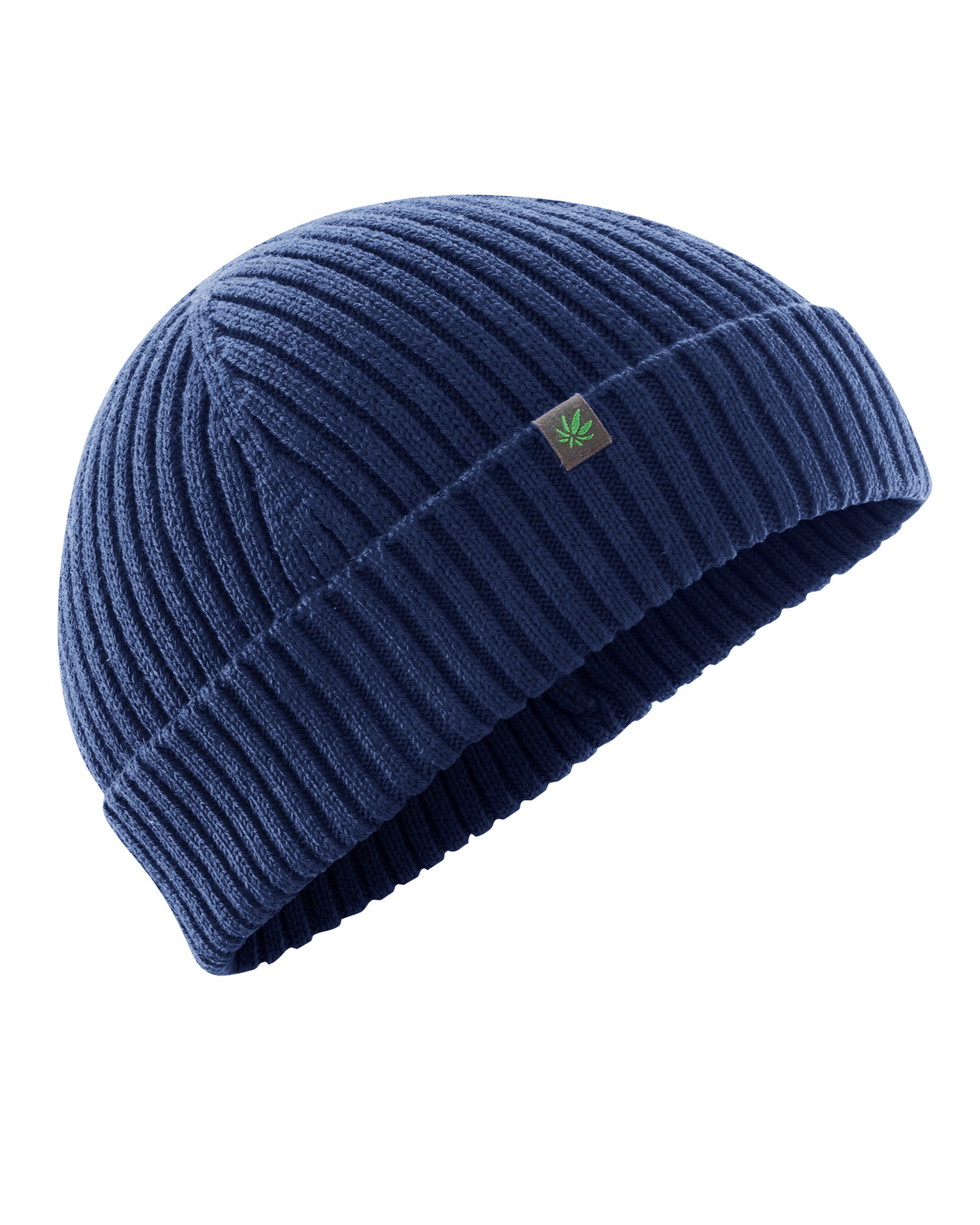 Hempage womens vegan Docker Cap Unisex Short Cut Night Blue