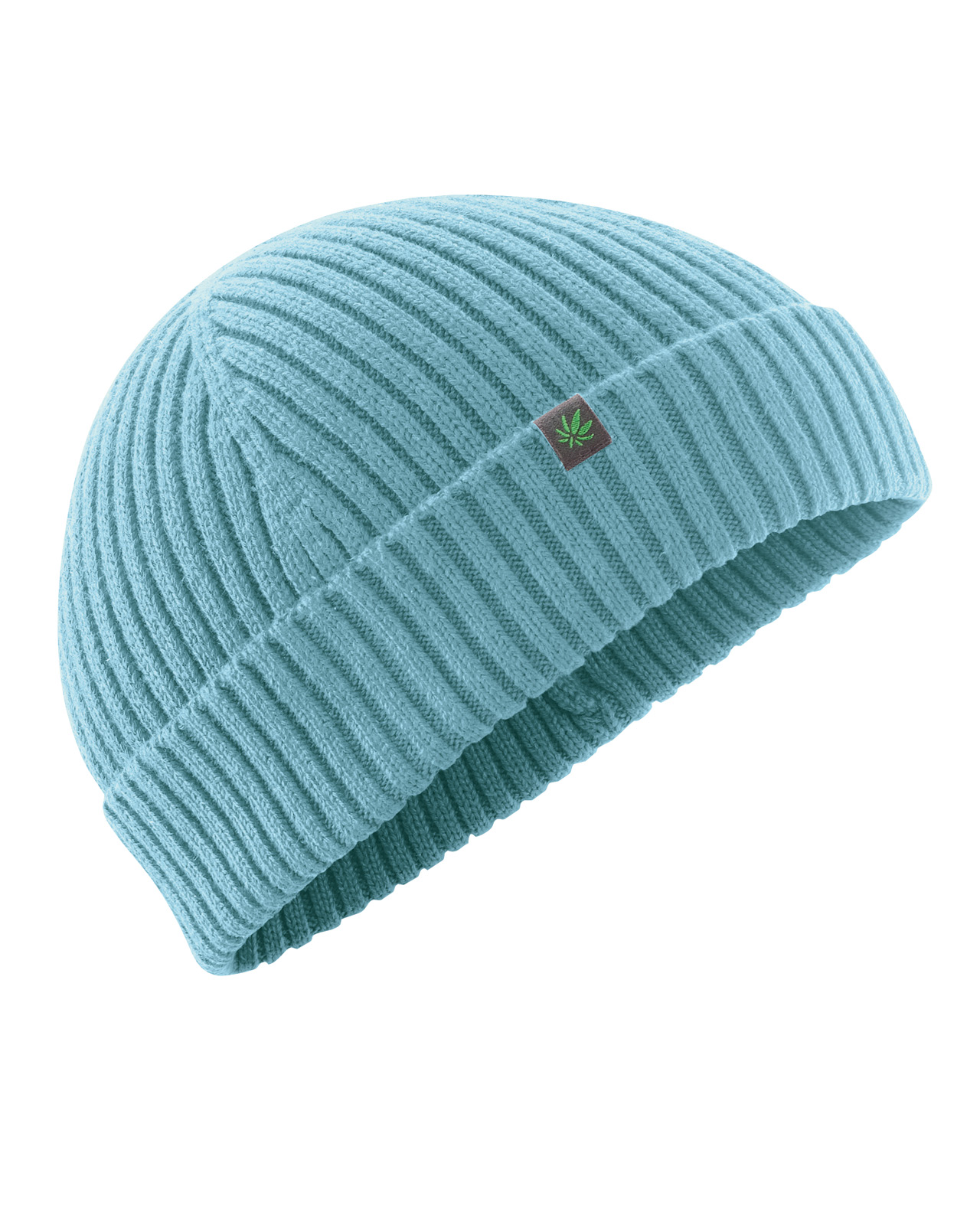 Hempage womens vegan Docker Cap Unisex Short Cut Wave Blue