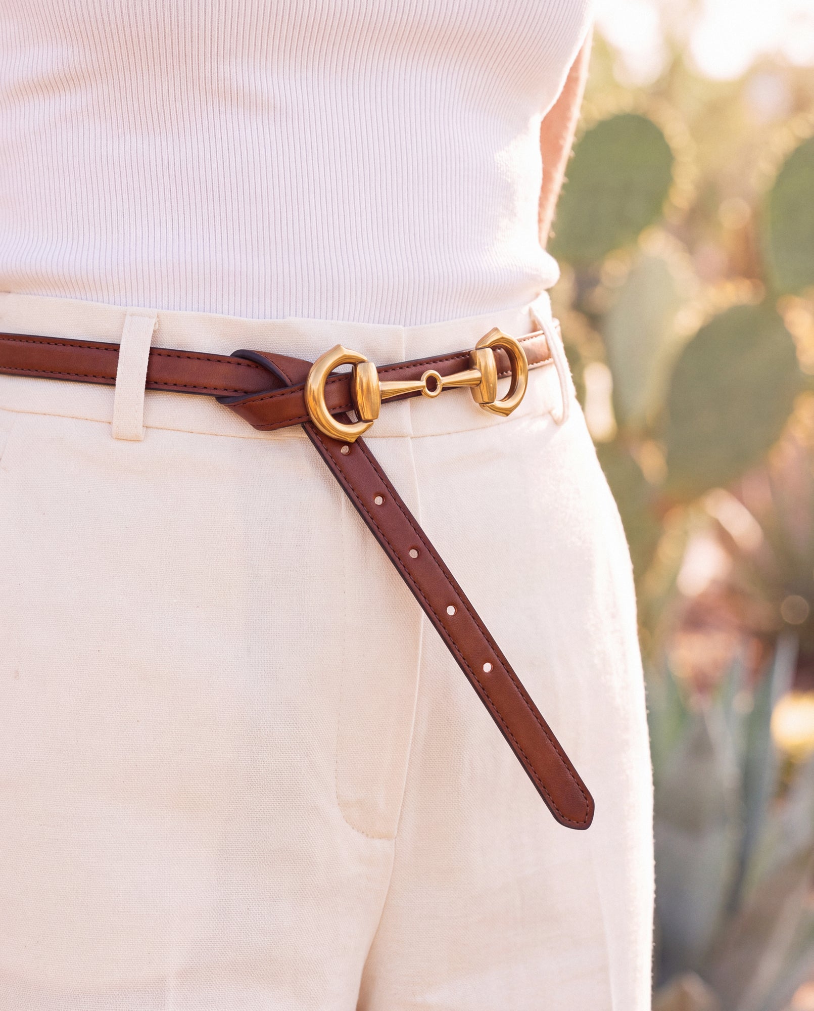 NAE womens vegan Belt Bisbal Brown