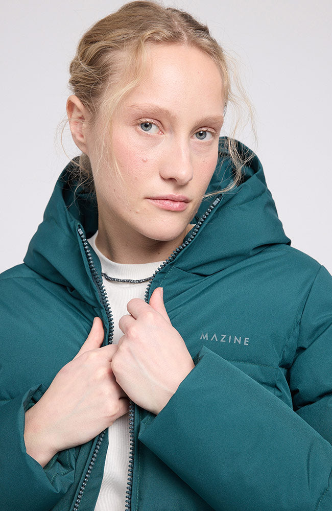 Mazine womens vegan Jacket Basic Puffer Deep Teal