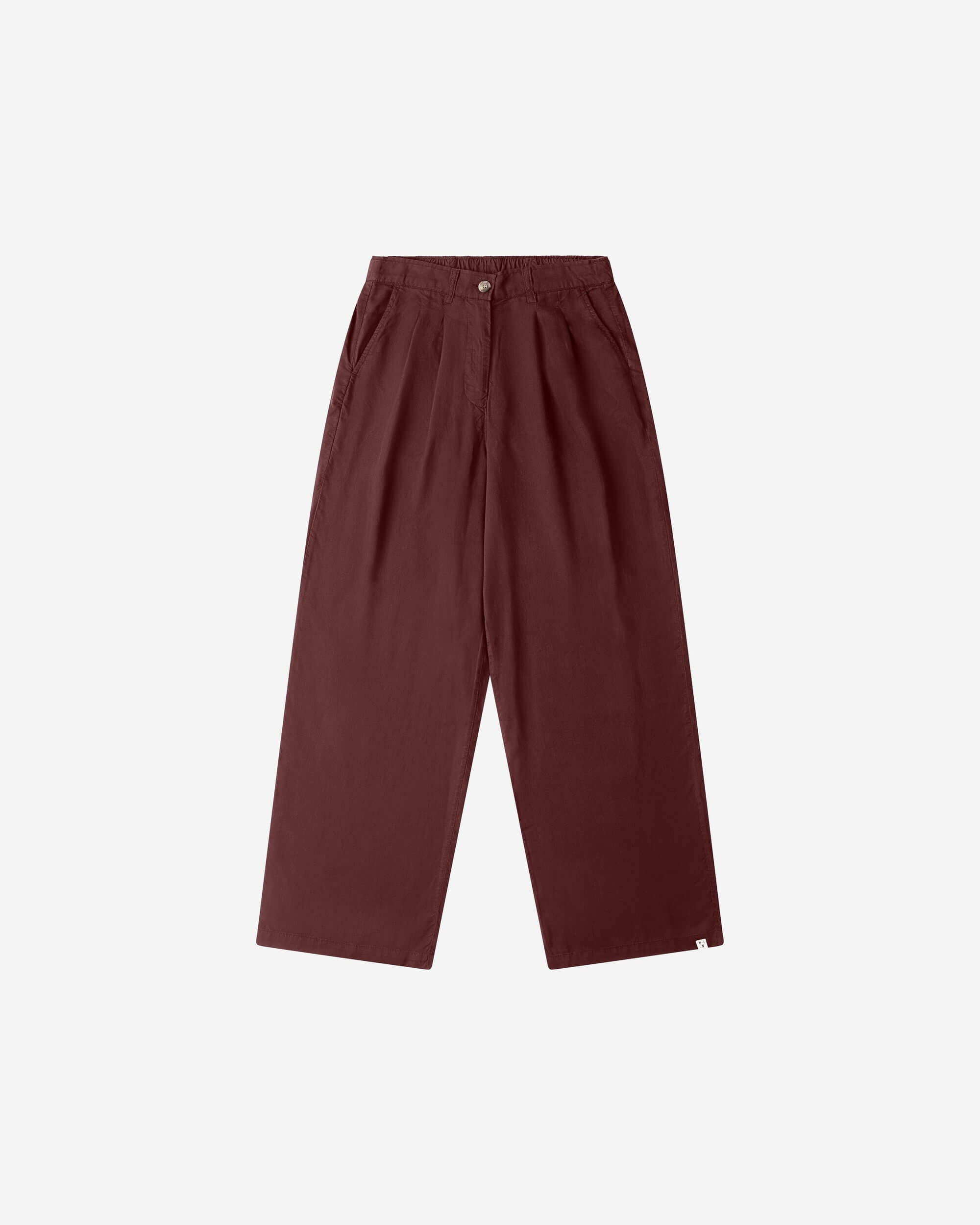MATONA womens vegan Pants Pleated Maroon