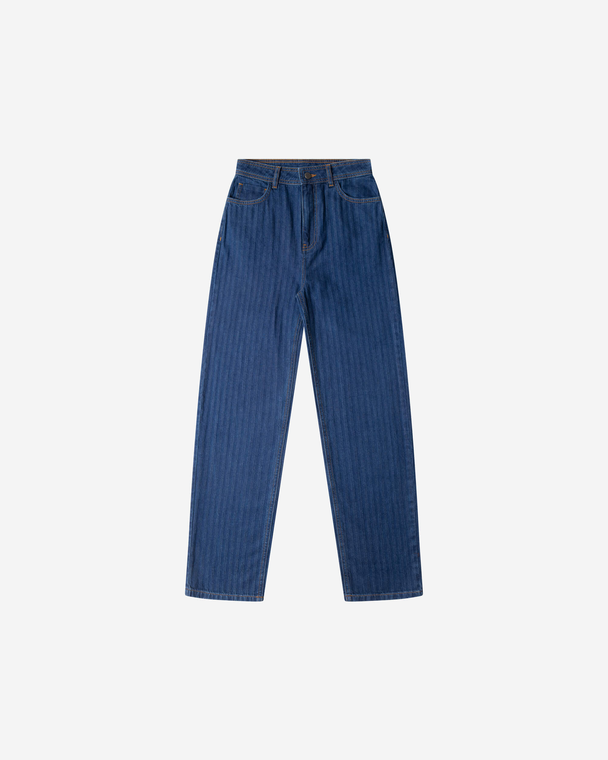MATONA womens vegan Jeans Straight Leg Denim Herringbone
