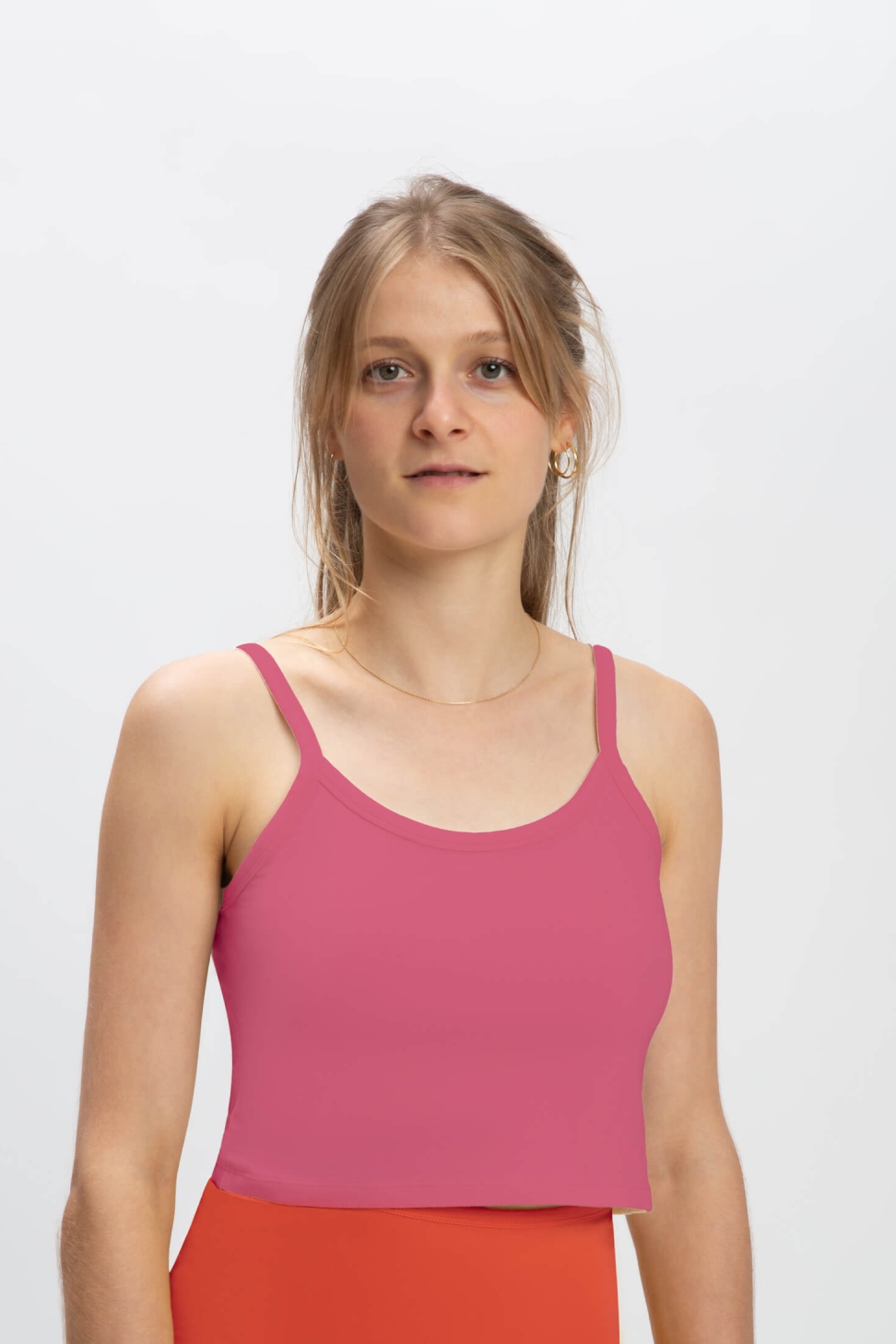 MATONA womens vegan Crop Top Basic Hibiscus