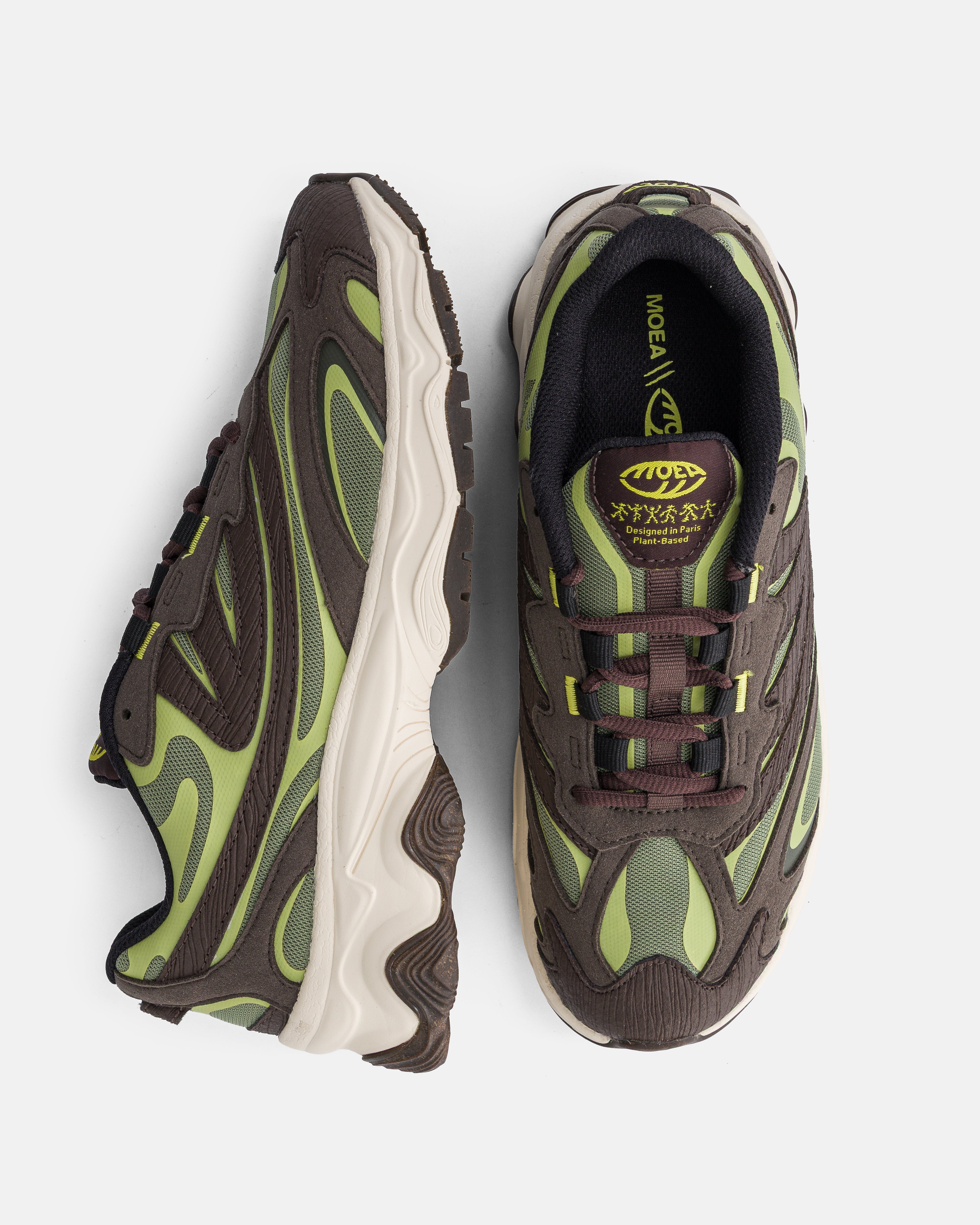 MoEa men vegan Sneakers Dragonfly Green/ Acid Mushroom