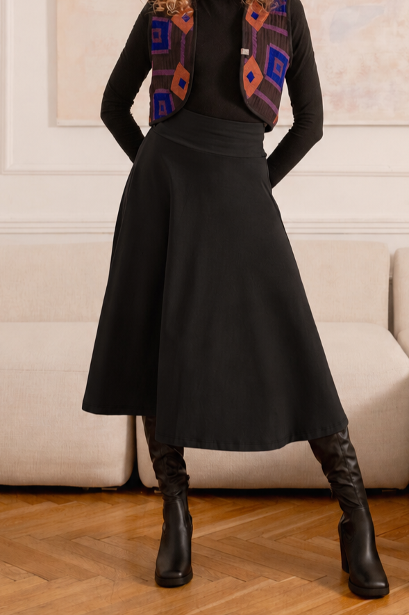 WiDDA womens vegan Skirt Kaala Black