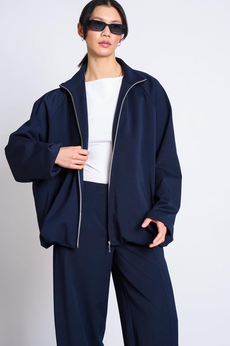 JAN N JUNE Damen vegan Oversize Blouson Derin Nightfall