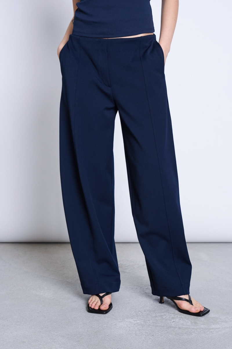JAN N JUNE Damen vegan Hose Mit Weitem Bein Juny Nightfall