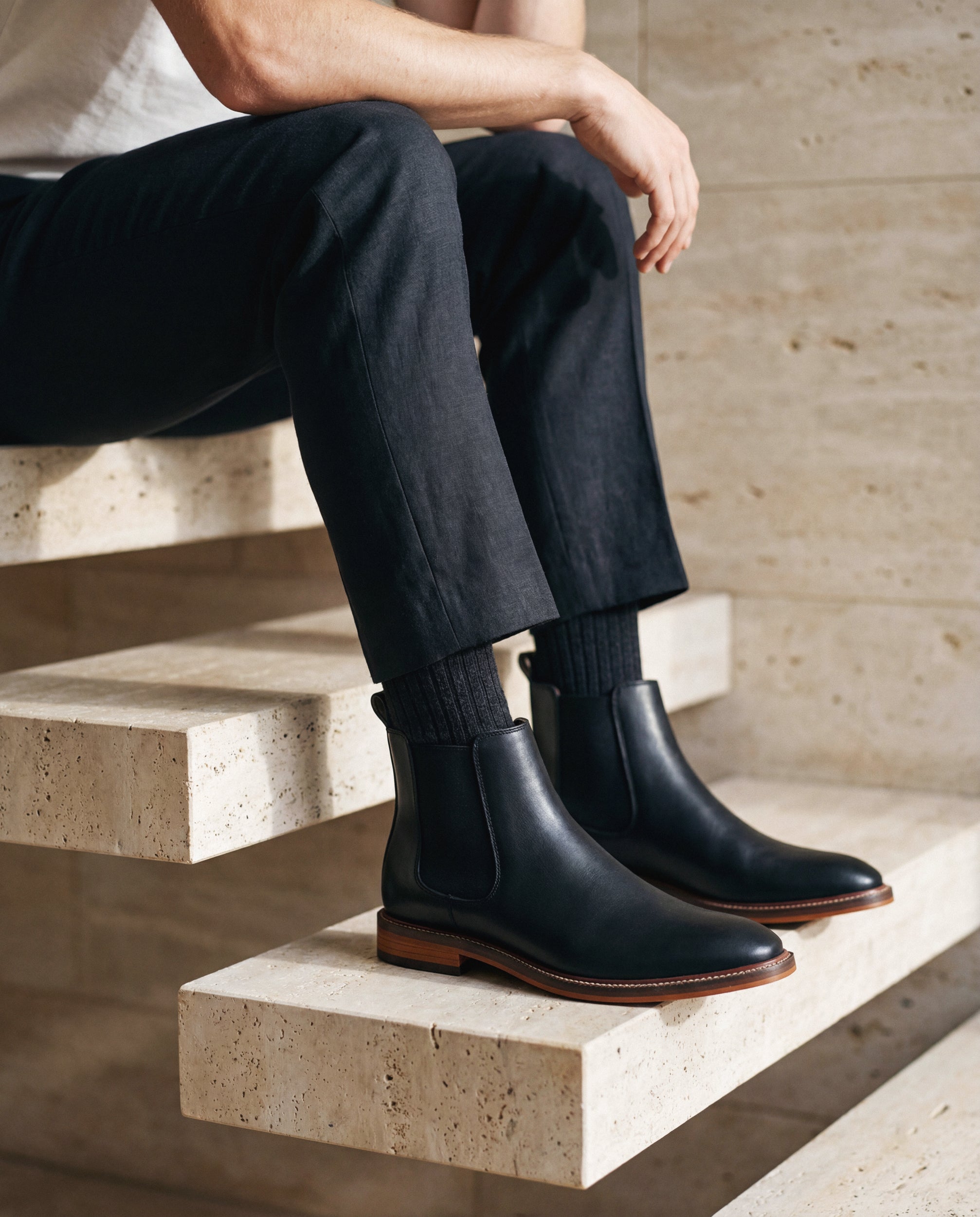 NAE men vegan Boots Chelsea Duncan Black