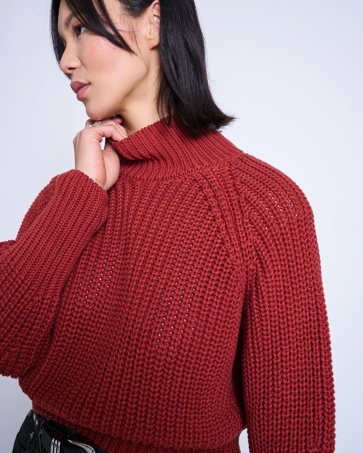 JAN N JUNE womens vegan Jumper Ola Mid Red