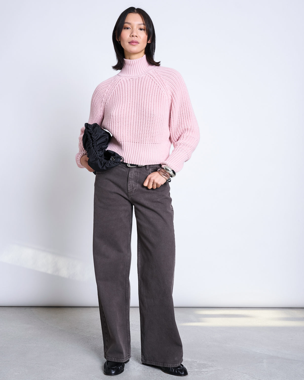 JAN N JUNE womens vegan Jumper Ola Pale Pink