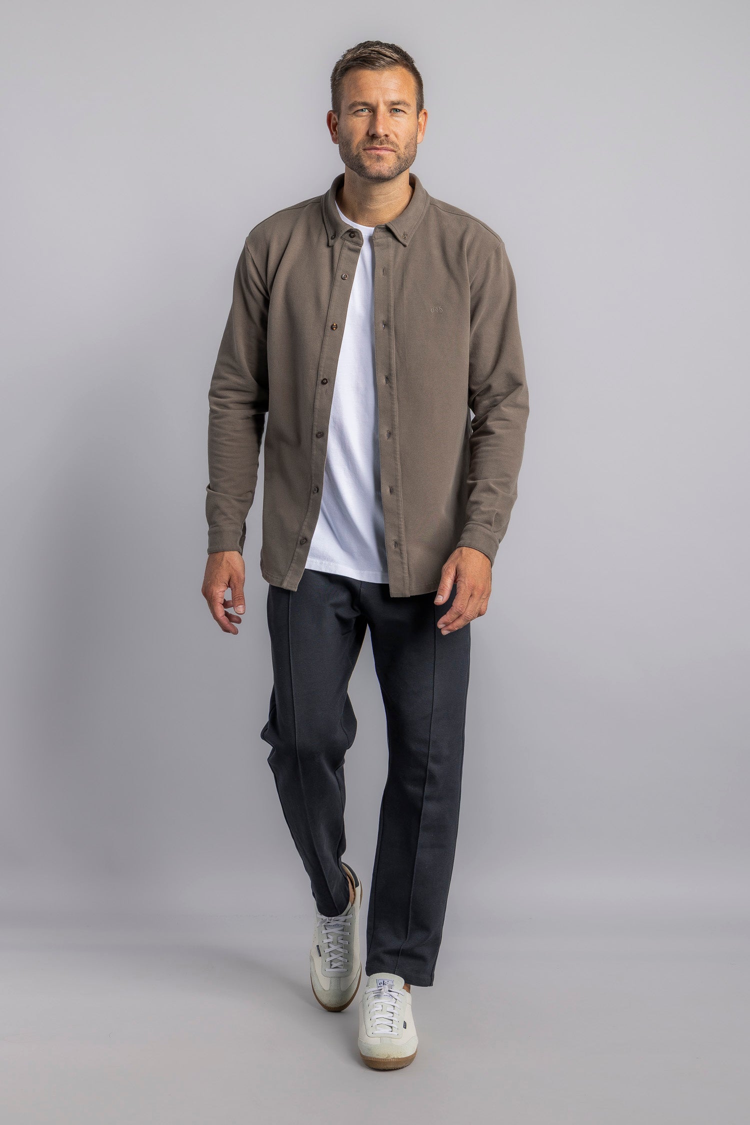 DIRTS men vegan Shirt Jersey Stone Brown