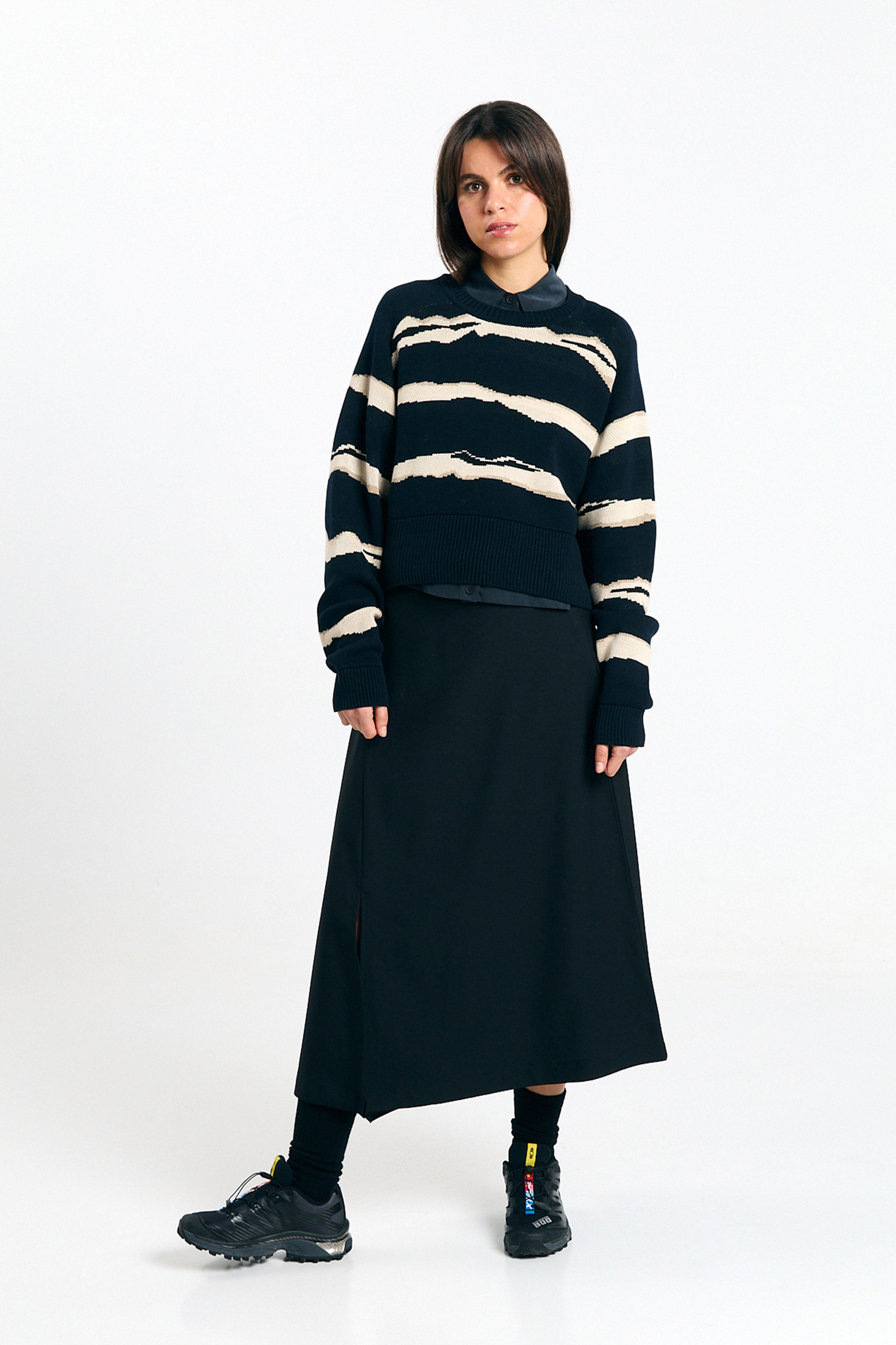 SUITE13LAB womens vegan Jumper Nelas Jacquard Print Flysch