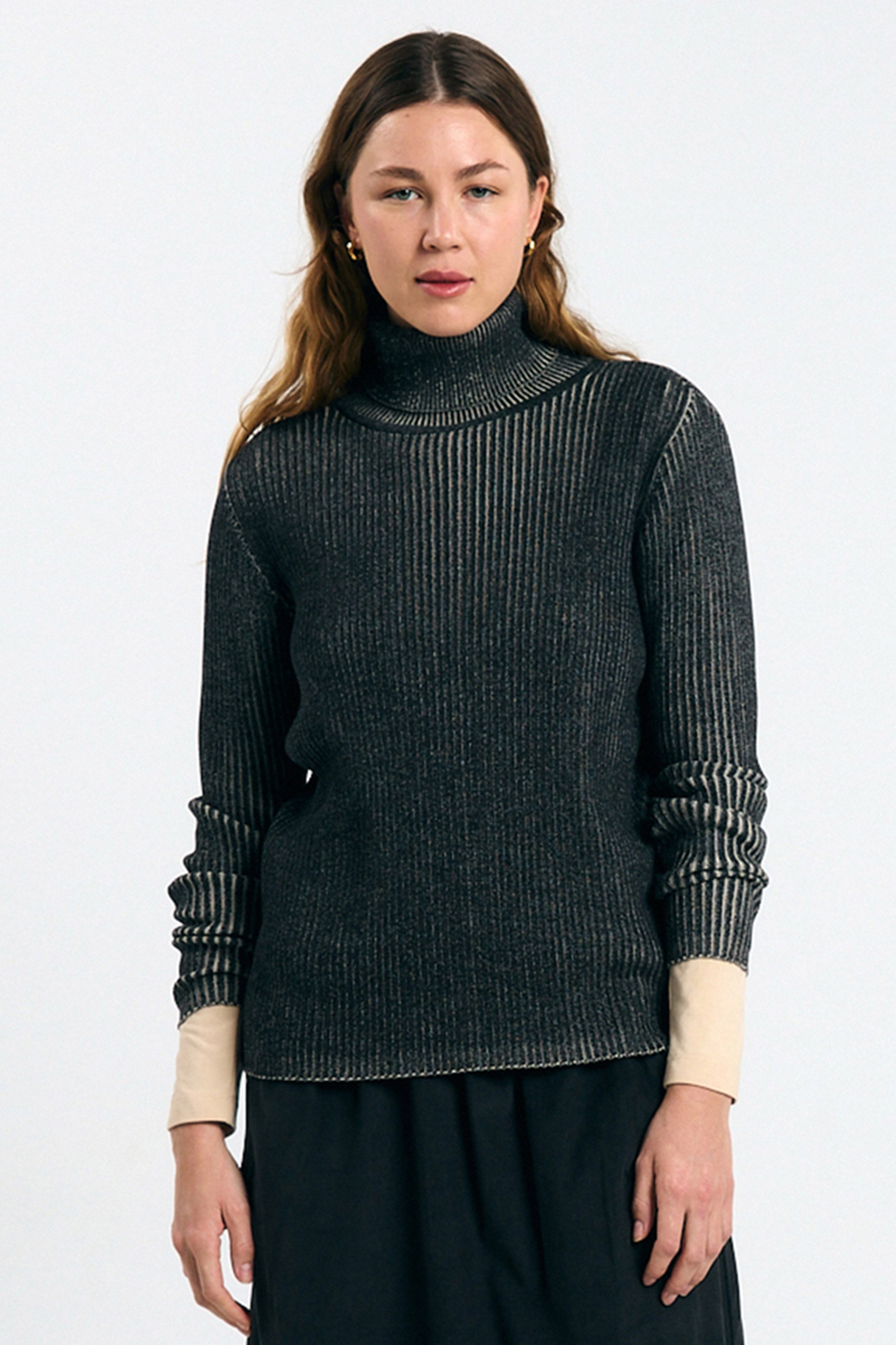 SUITE13LAB Damen vegan Pullover Muge Schwarz