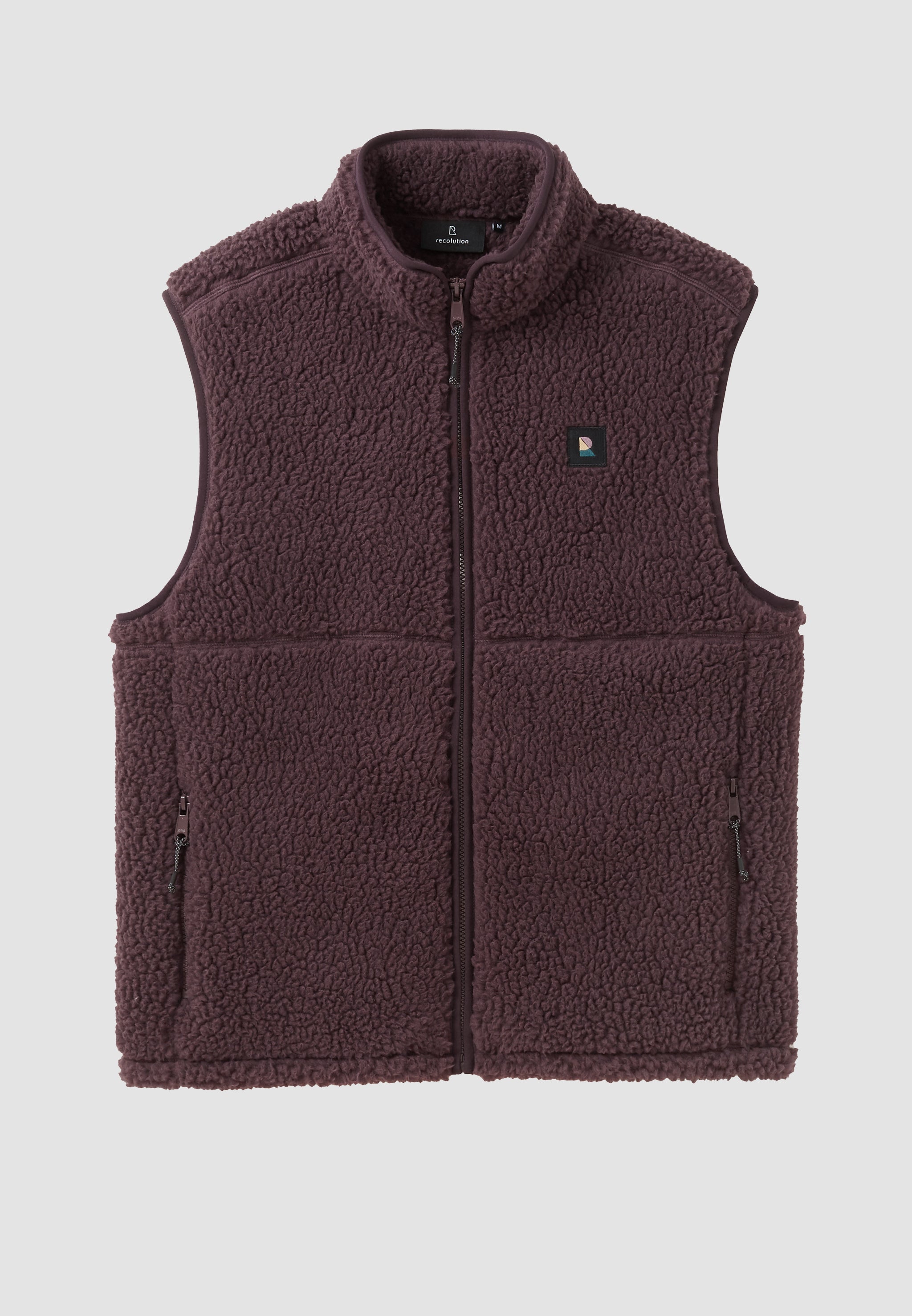 Recolution men vegan Vest Teasel Dark Grape