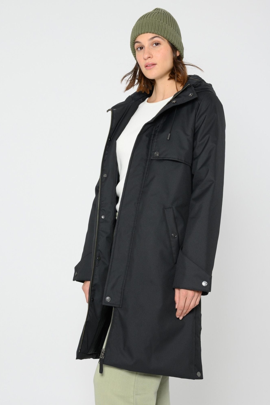 ThokkThokk womens vegan Coat Black